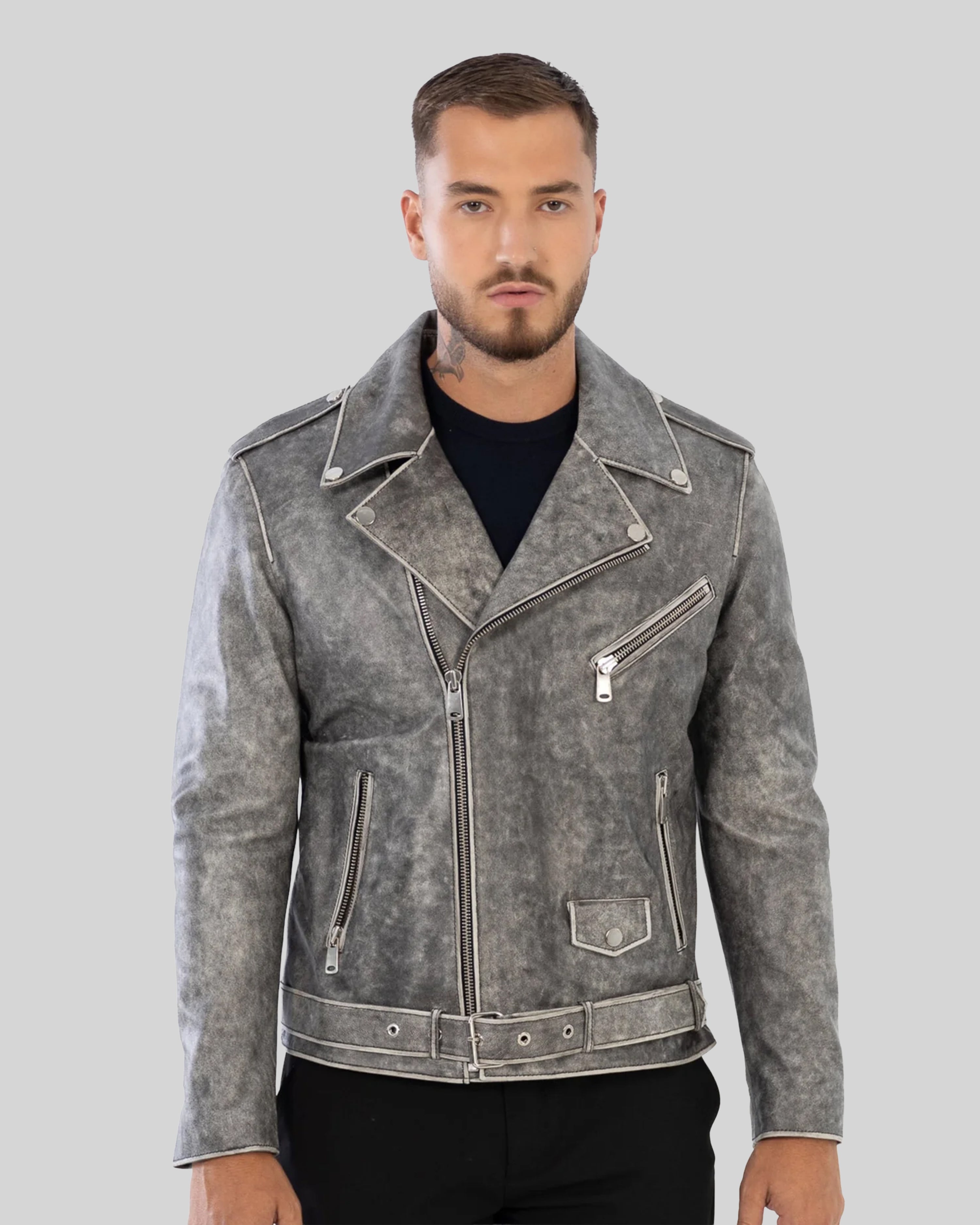 Rider biker Leather Jacket – Dimitri