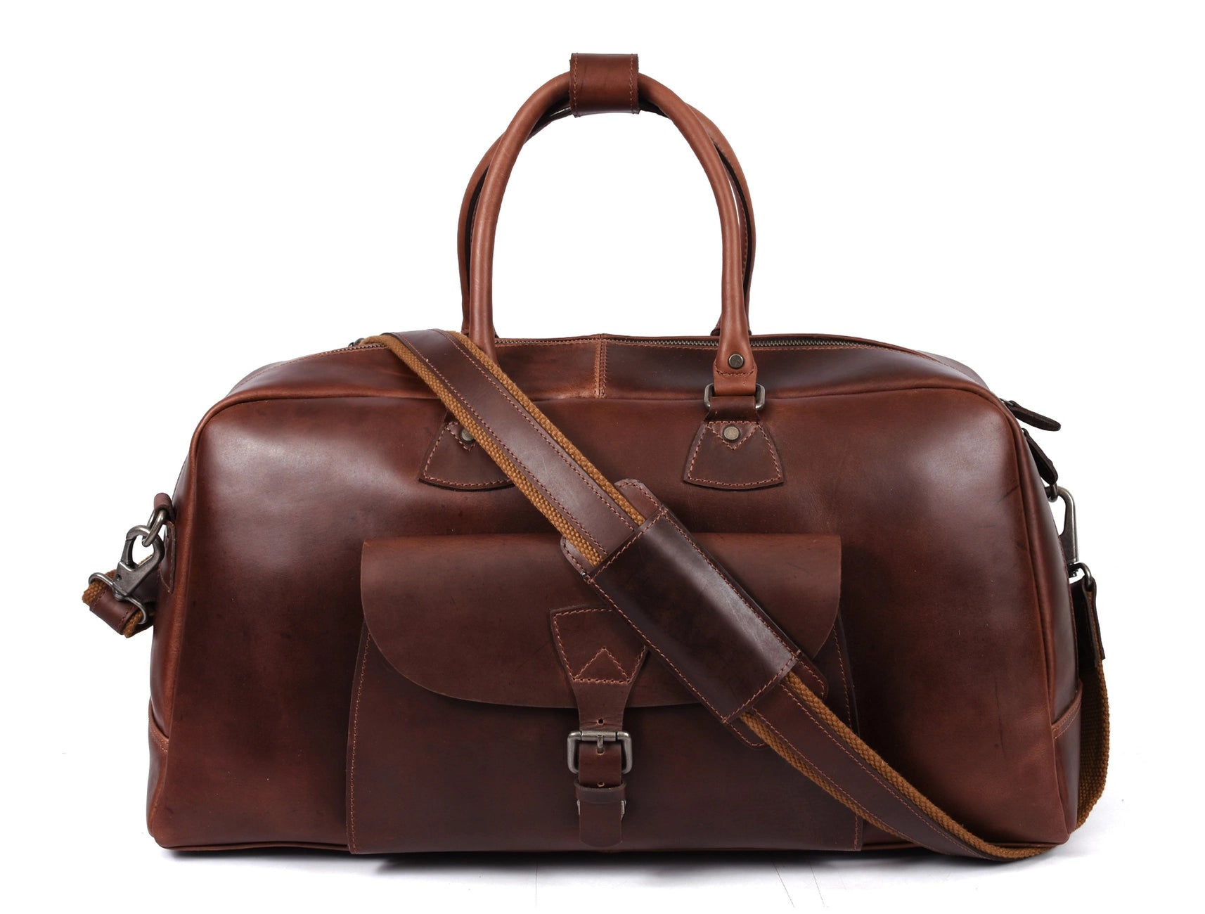 Velour Leather Duffle Bag
