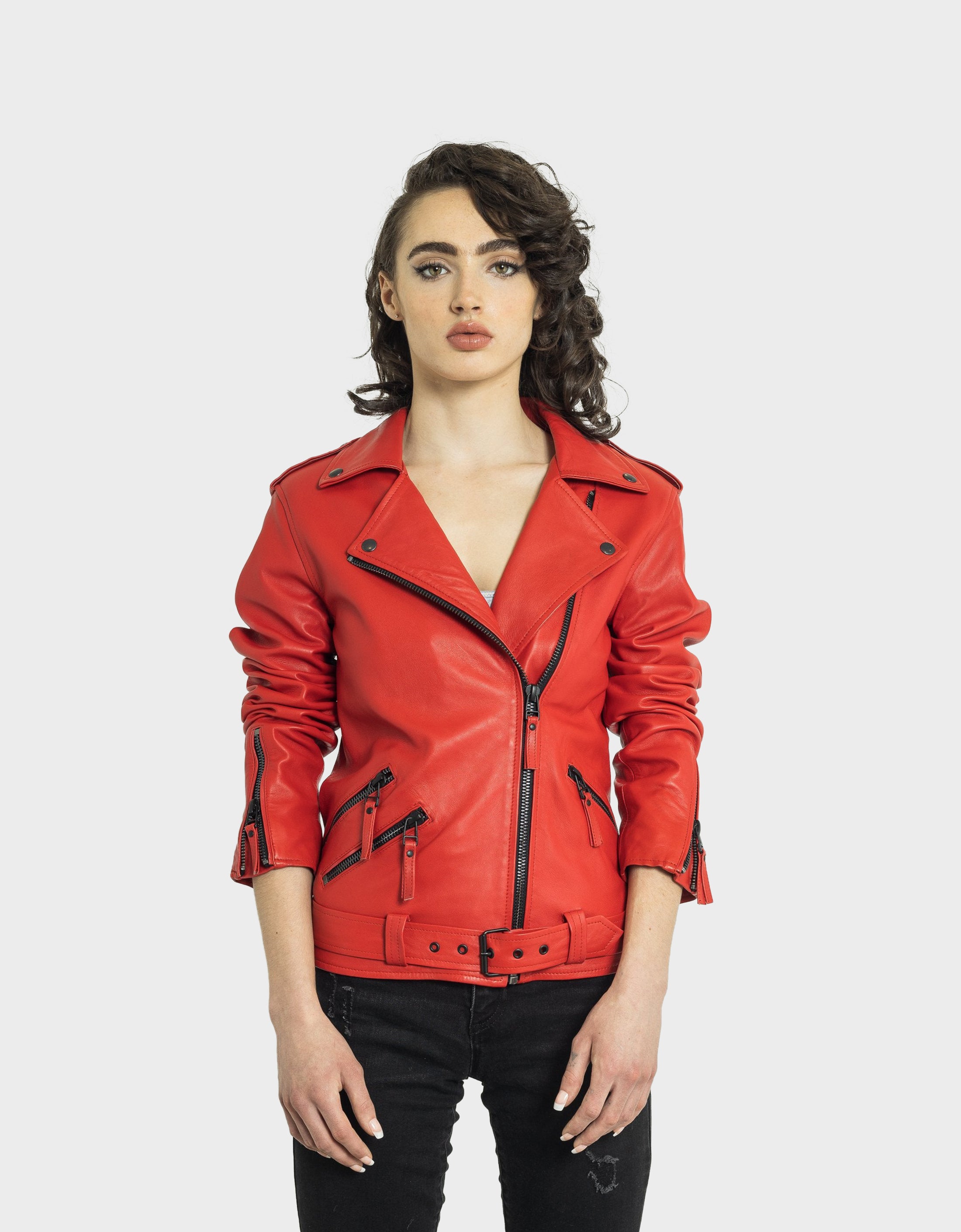 Valentine Biker Leather Jacket