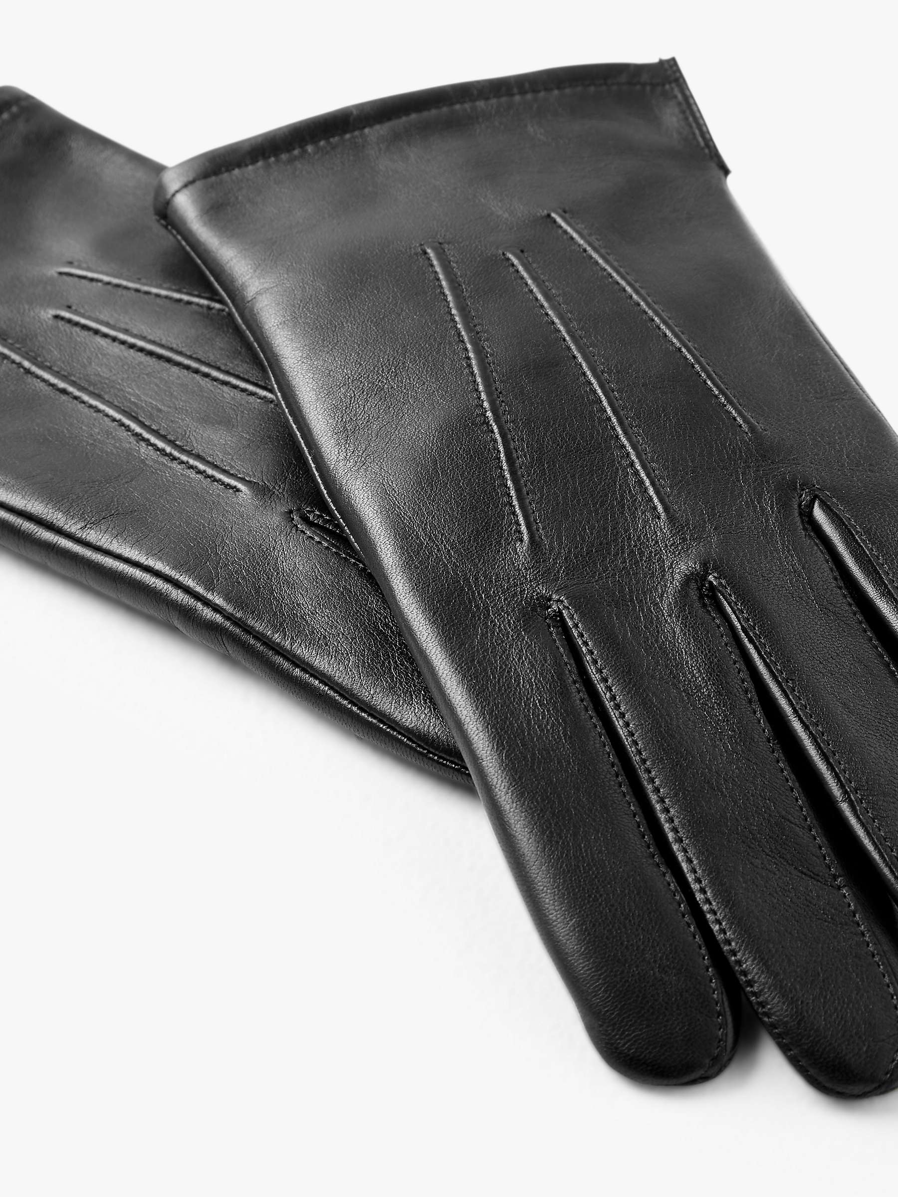 Leather-Lined Marc Touch Gloves | Black-thumbmail-2