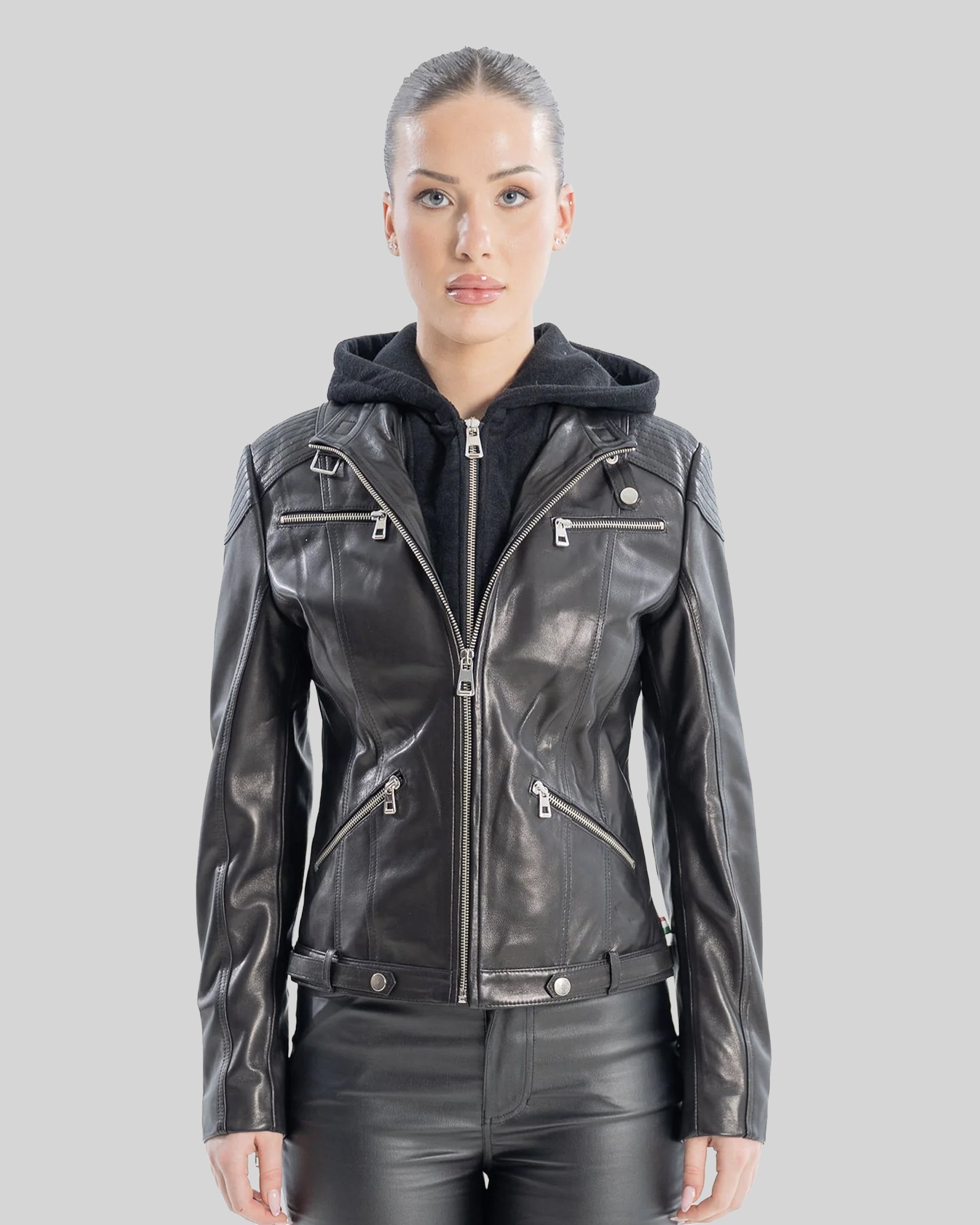 Alisa Biker Leather Jacket