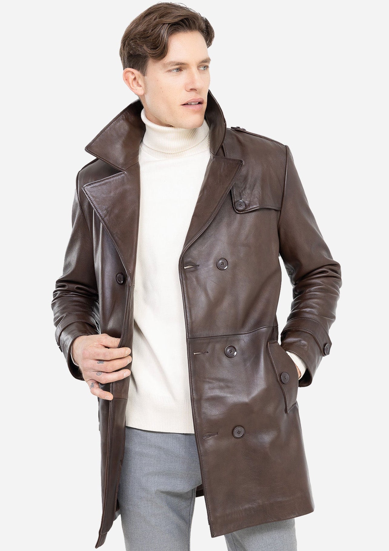 Tony Genuine Leather Trench-thumbmail-4
