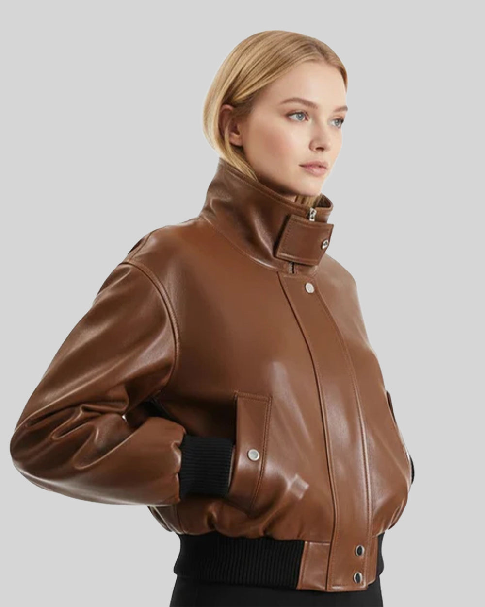 Scarlette  Cropped Bomber Jacket