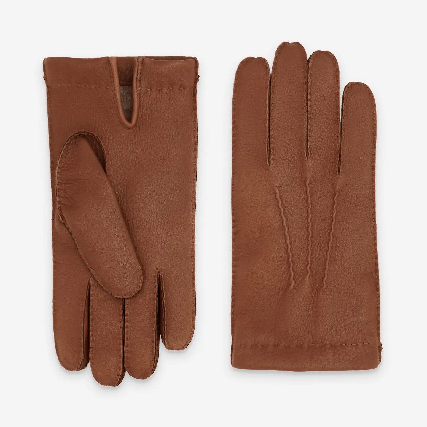 Deer Leather gloves - 100% cashmere-thumbmail-3