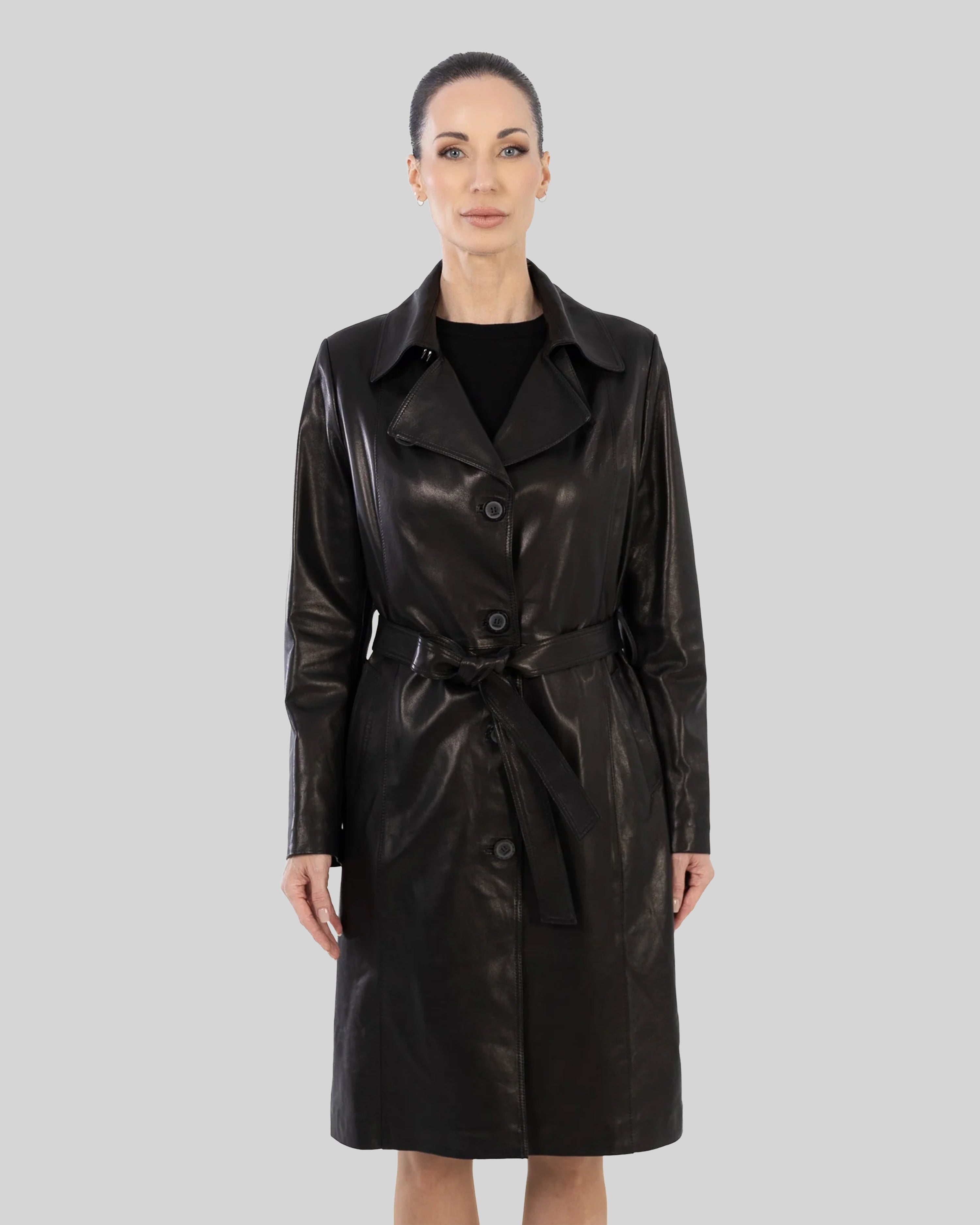 KASIA Leather Trench Coat-thumbmail-1