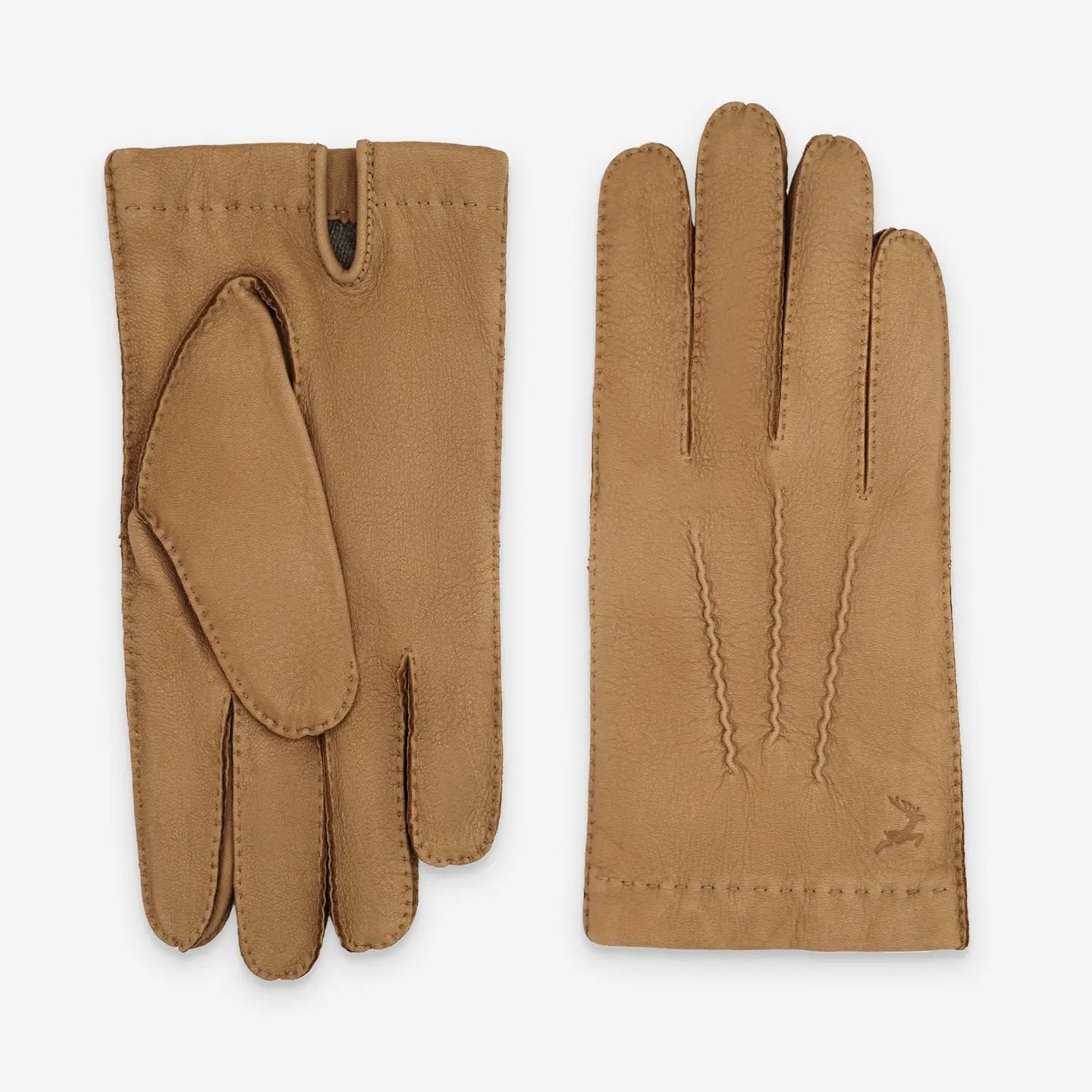 Deer Leather gloves - 100% cashmere – Dimitri
