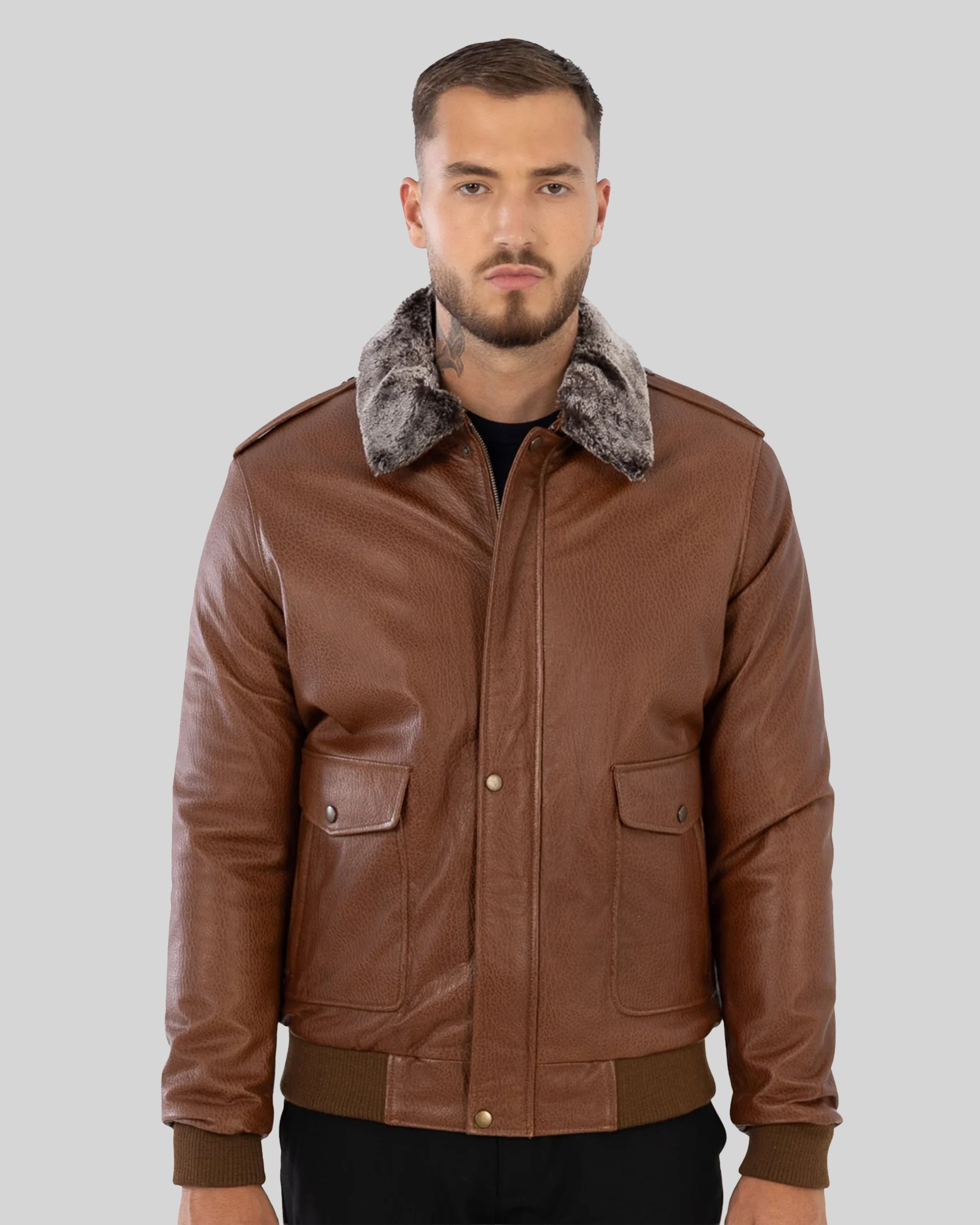 Wilder Aviator Leather Jacket – Dimitri