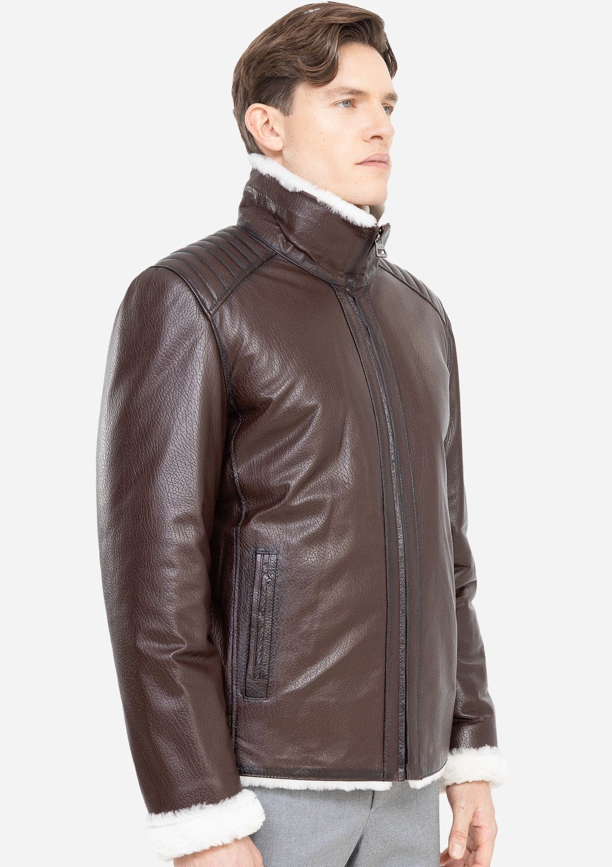 RAFA MEN'S  GENUINE SHEARLING JACKET-3
