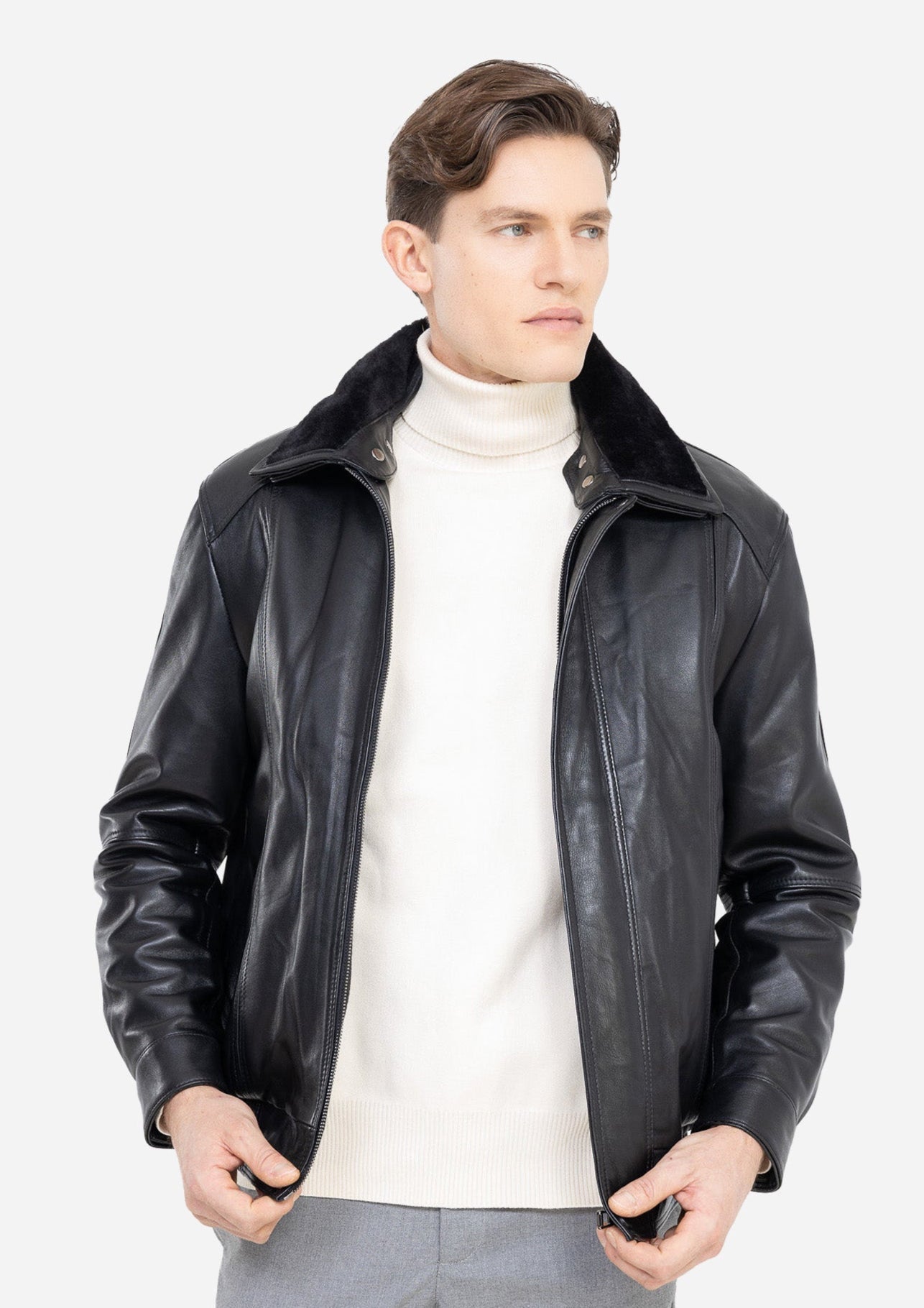 DAVID WITH REMOVABLE SHEARLING COLLAR – Dimitri