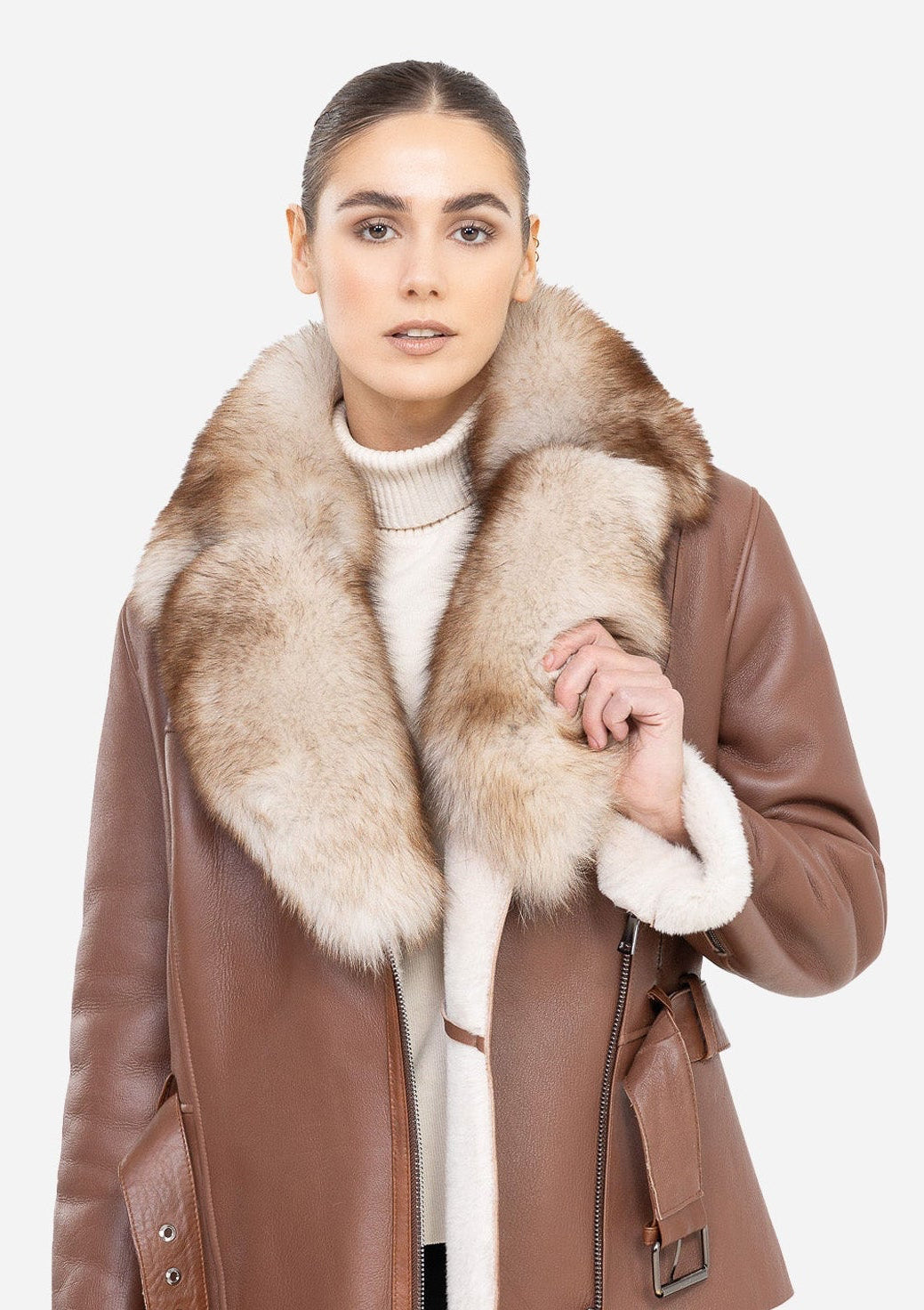 Melissa genuine shearling jacket-thumbmail-2
