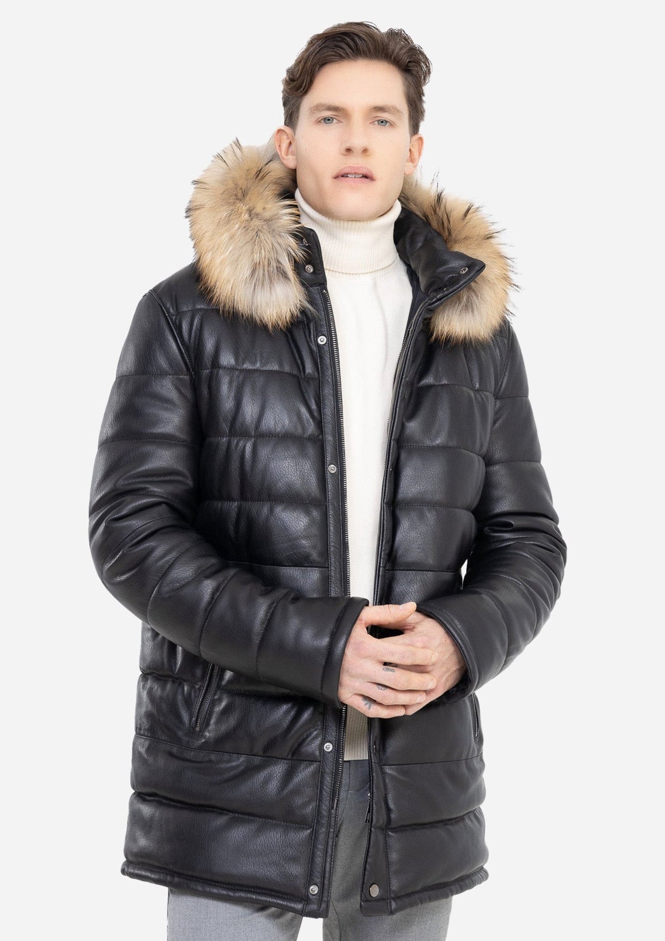 RYAN LEATHER DOWN PARKA-thumbmail-4