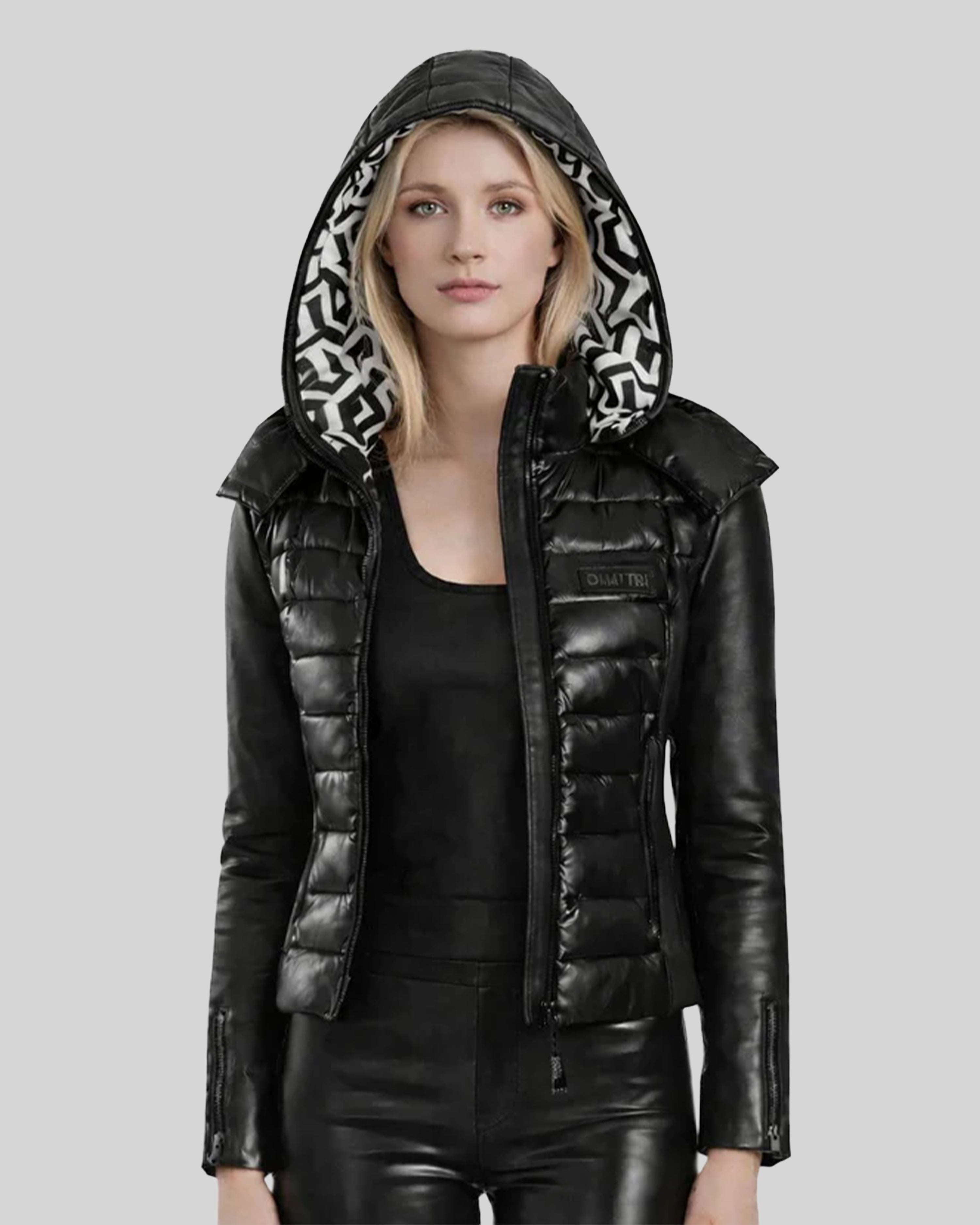 Valentina  Leather Puffer Jacket