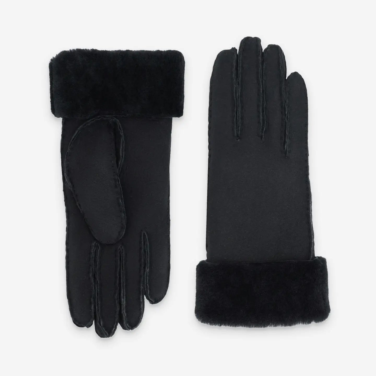 women's sheepskin leather gloves, lined with shearling