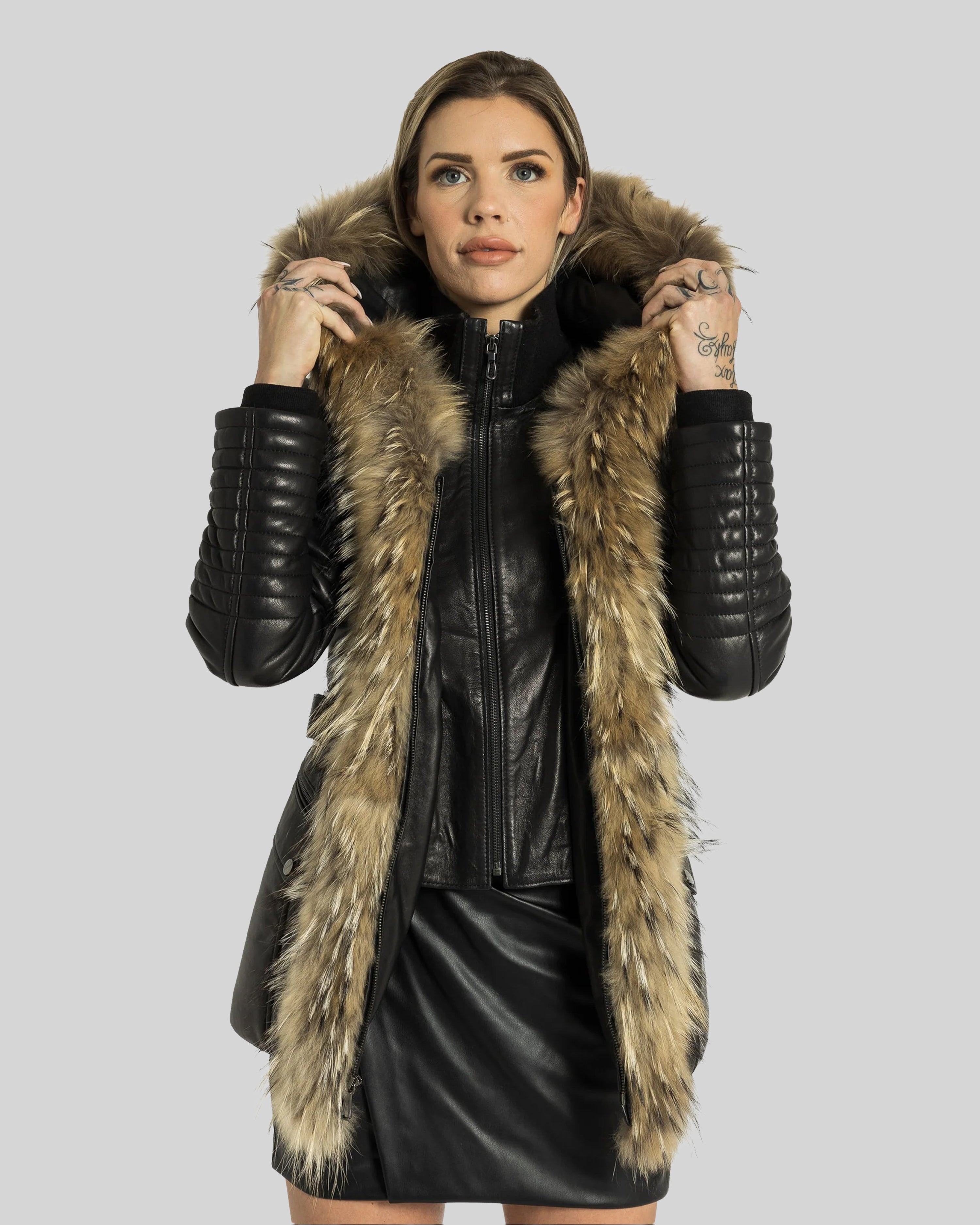 Kim LeatherJacket With Natural Fur-thumbmail-1