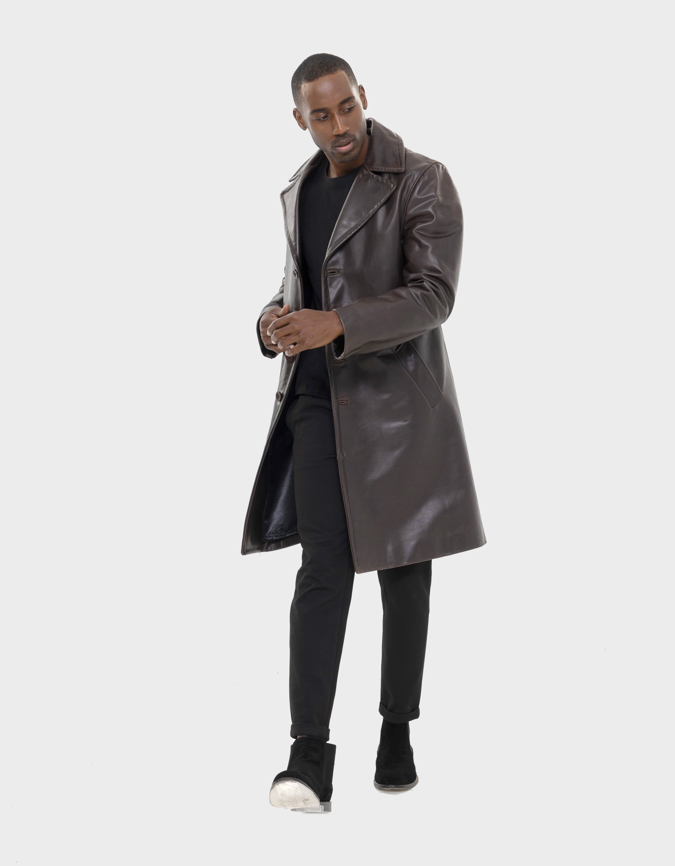 Bryson Leather Trench Coat – Dimitri