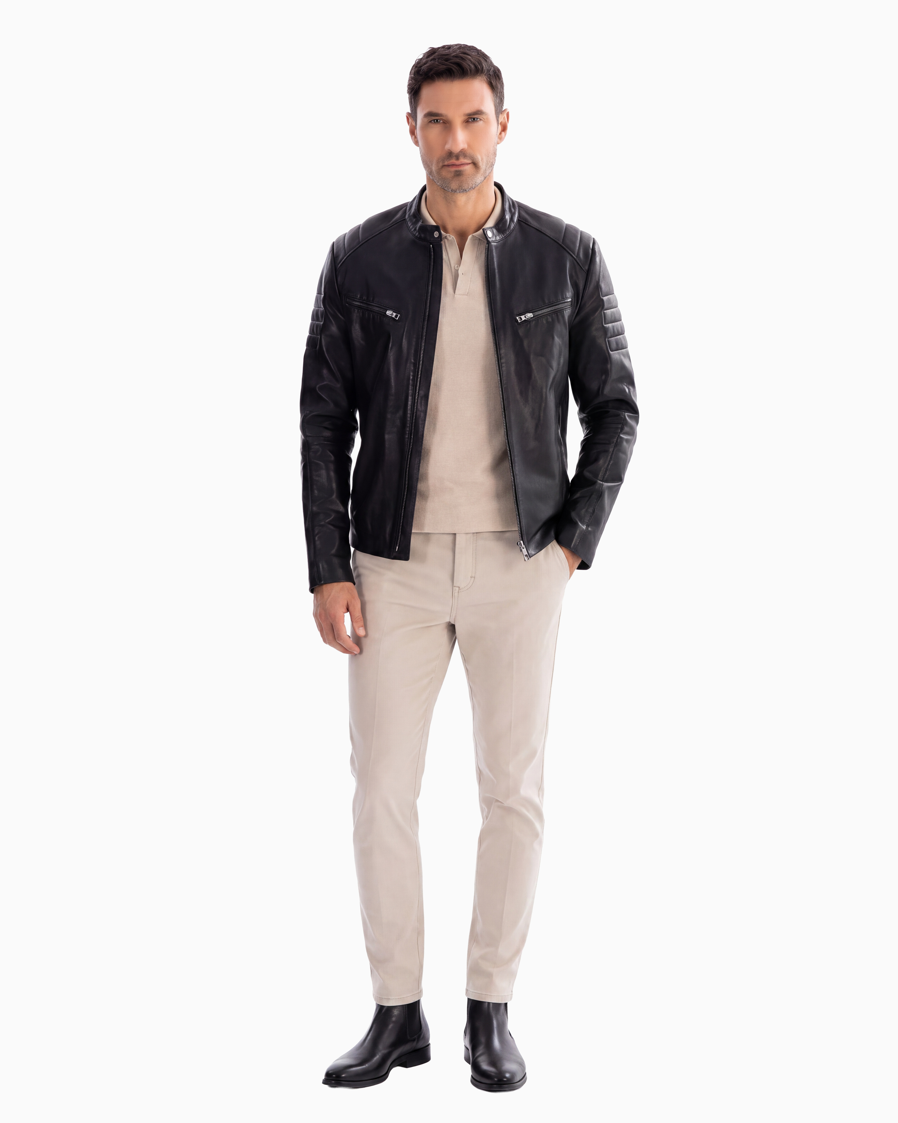 DIMITRI biker  Leather Jacket-thumbmail-3