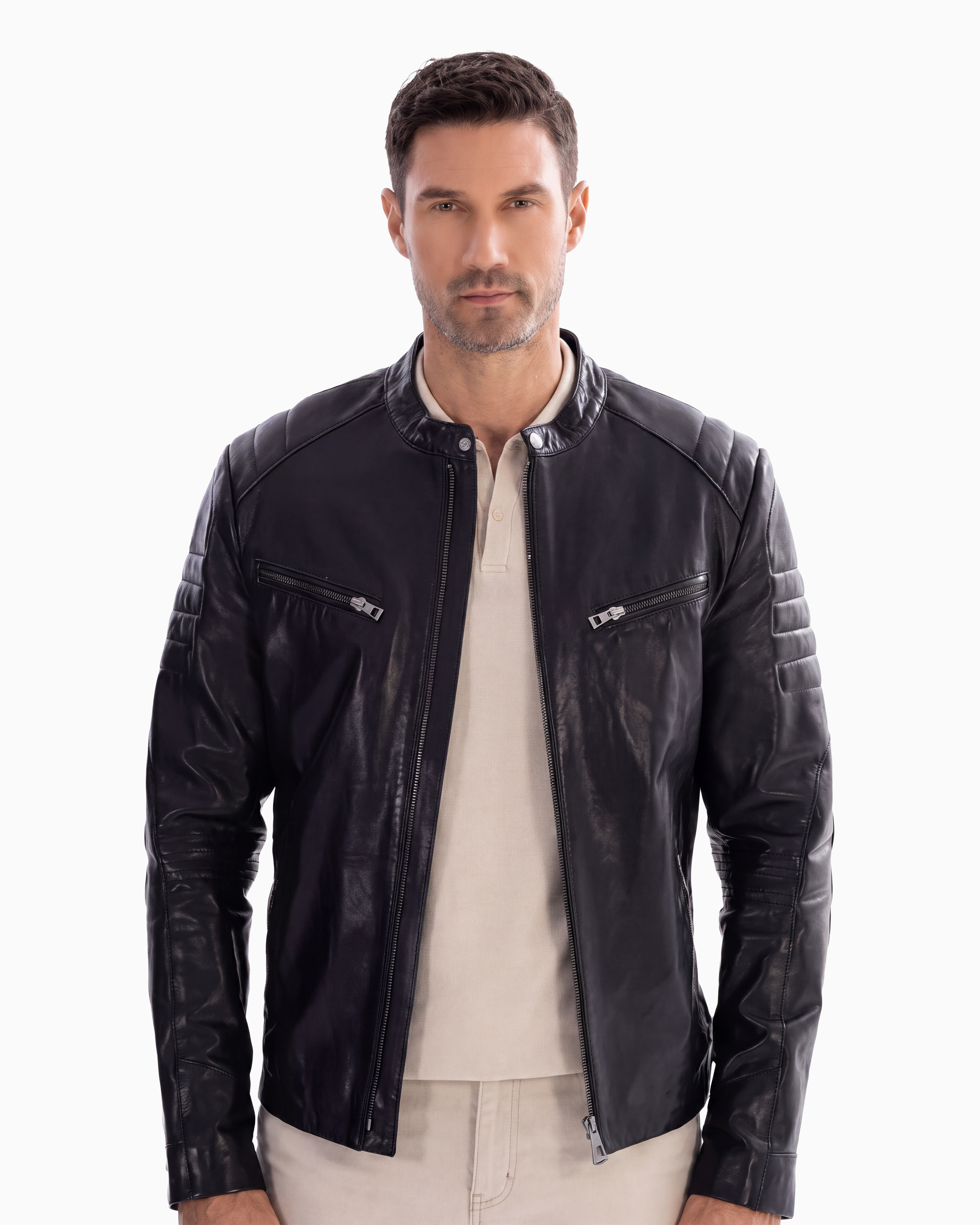DIMITRI biker  Leather Jacket