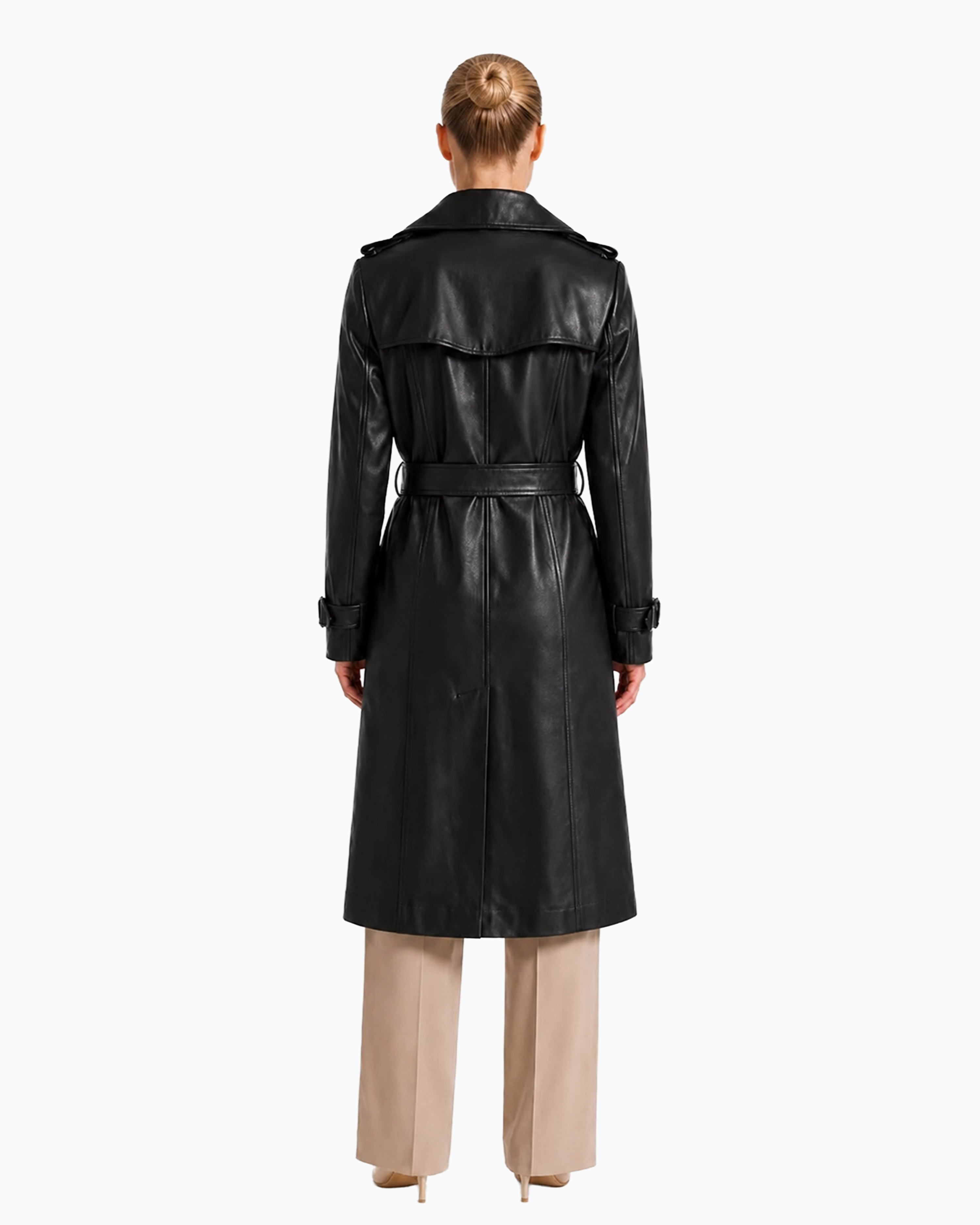 Adèle Leather Trench Coat-thumbmail-4