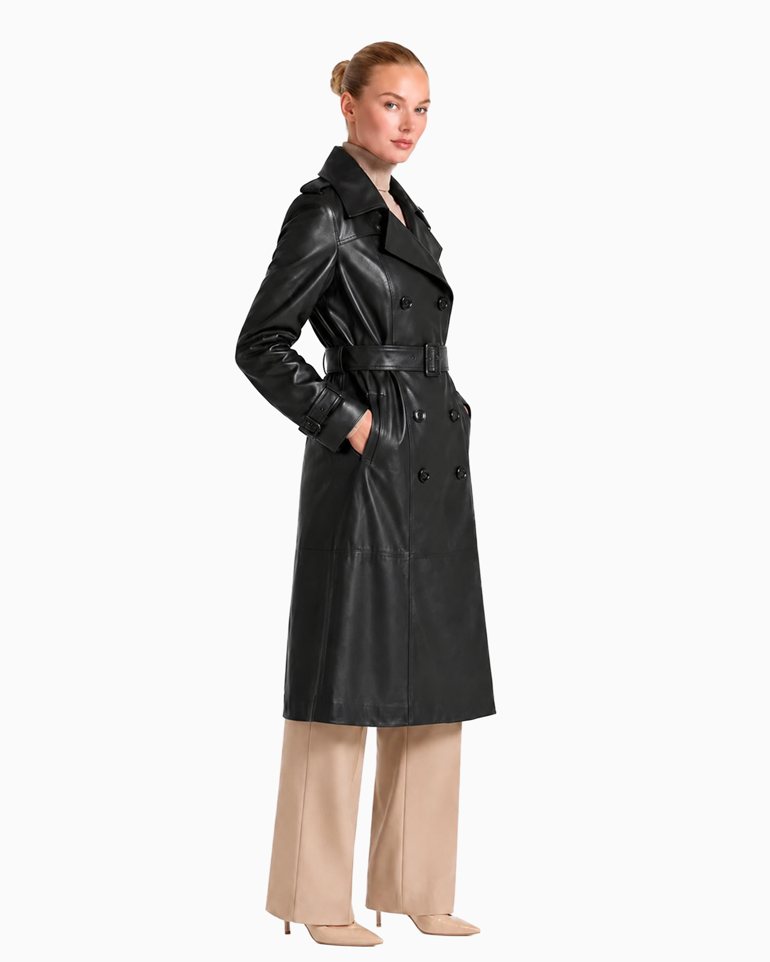 Adèle Leather Trench Coat