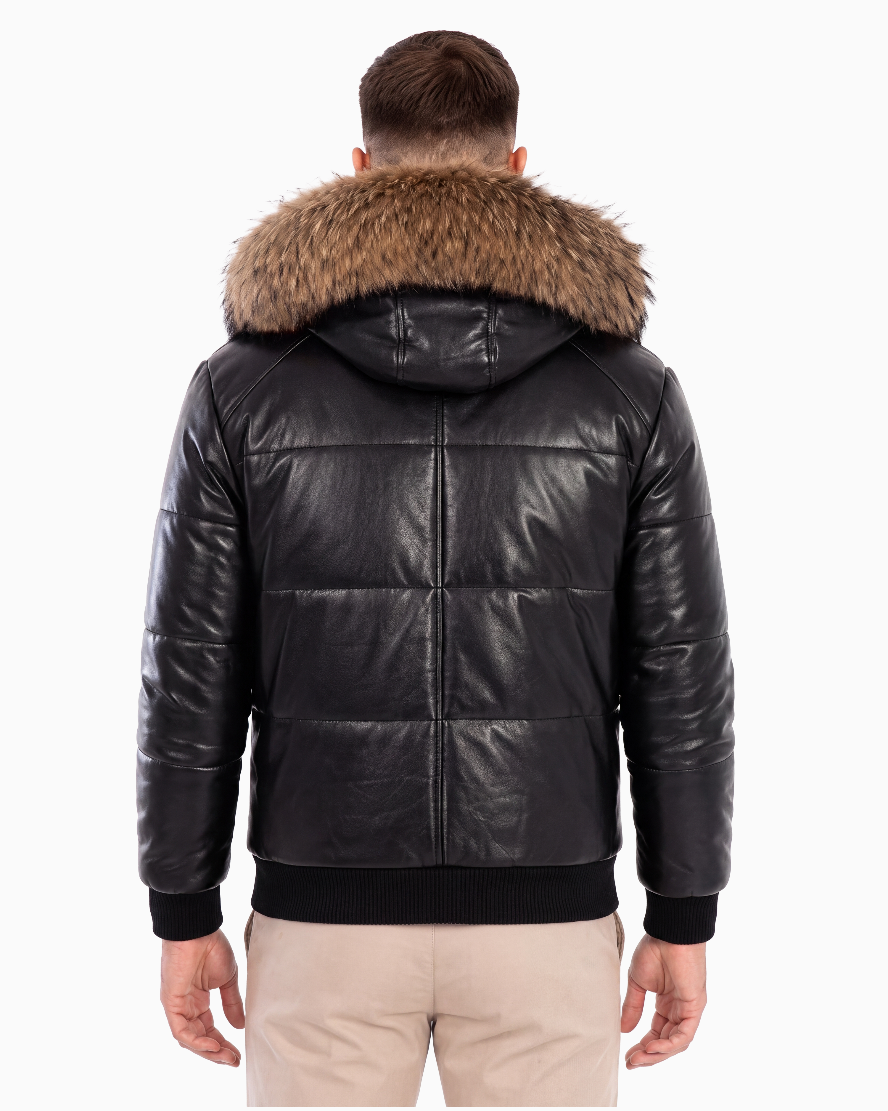 Arctic Men’s Winter Leather Coat With Natural Fur-thumbmail-3