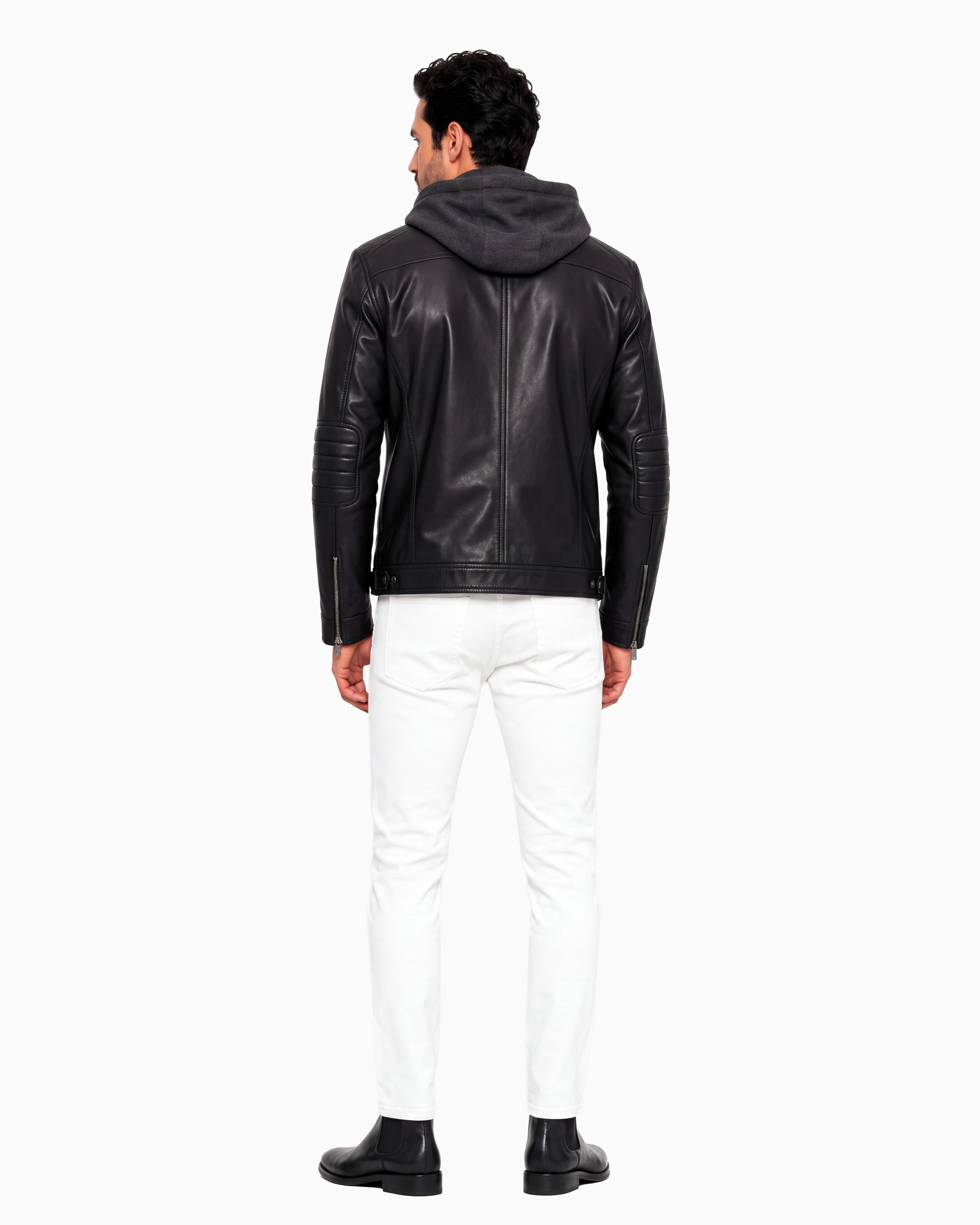 Andrew biker Leather Jacket with Removable Hood-thumbmail-4