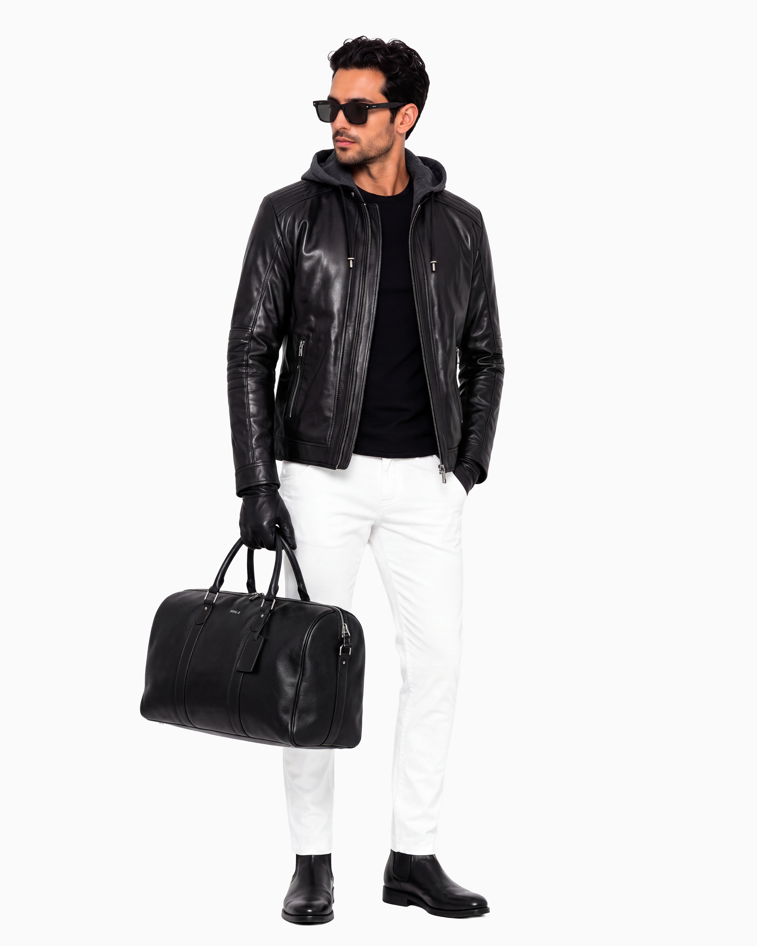 Andrew biker Leather Jacket with Removable Hood-thumbmail-3