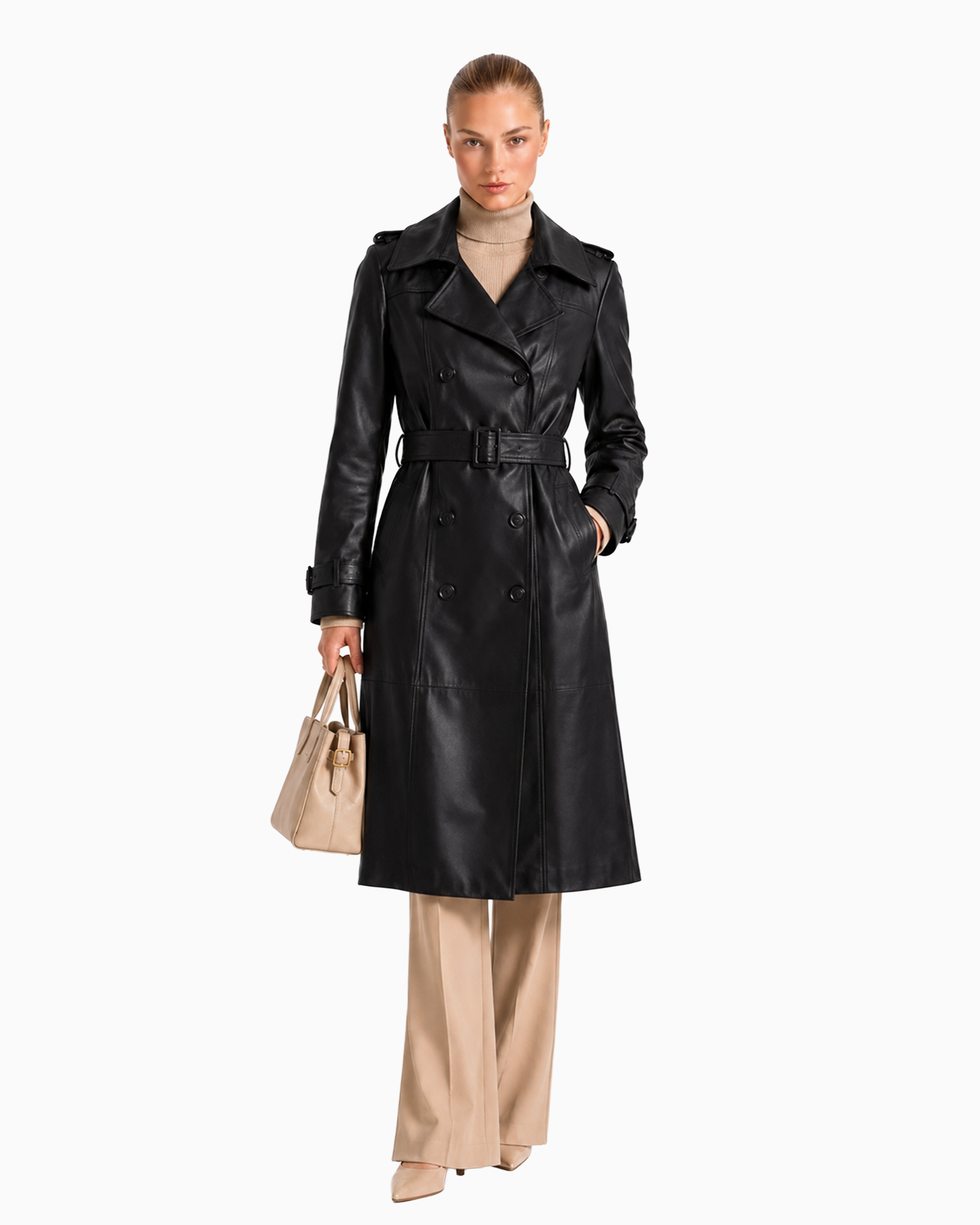 Adèle Leather Trench Coat