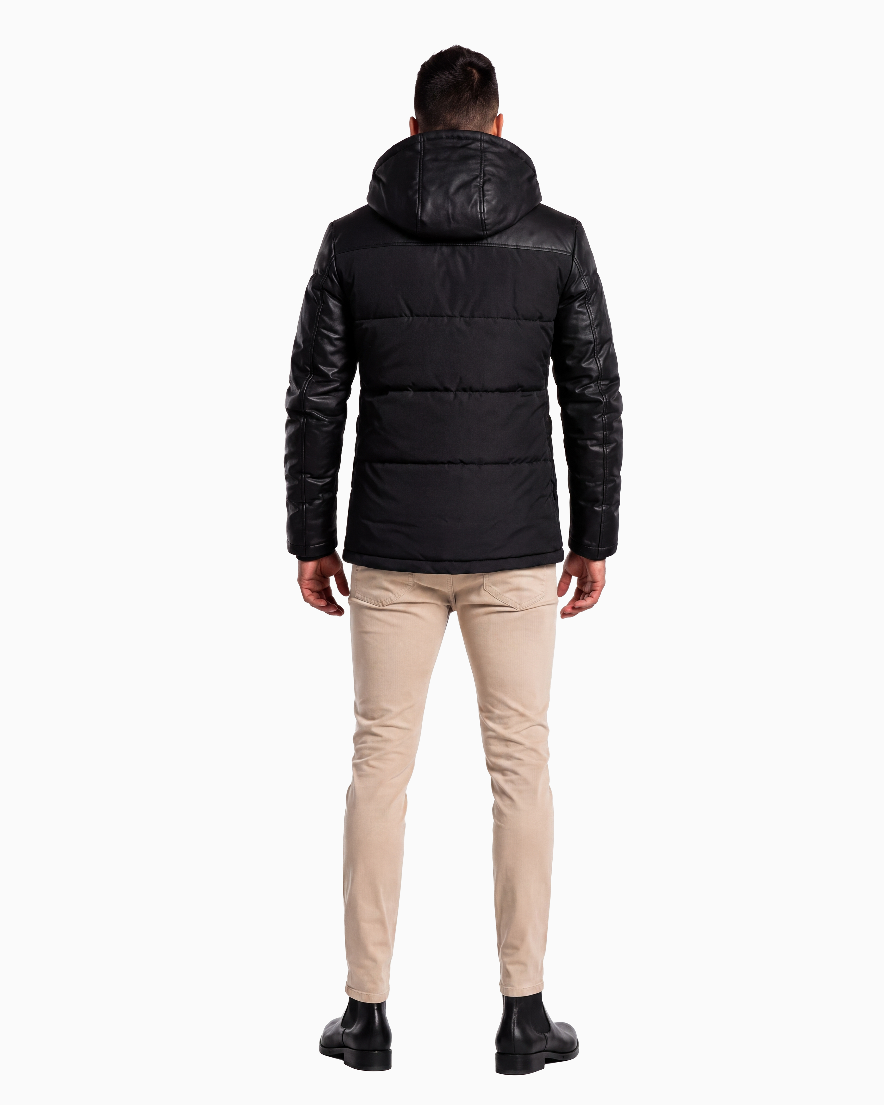 Adamo Leather Sleeves Parka-thumbmail-5