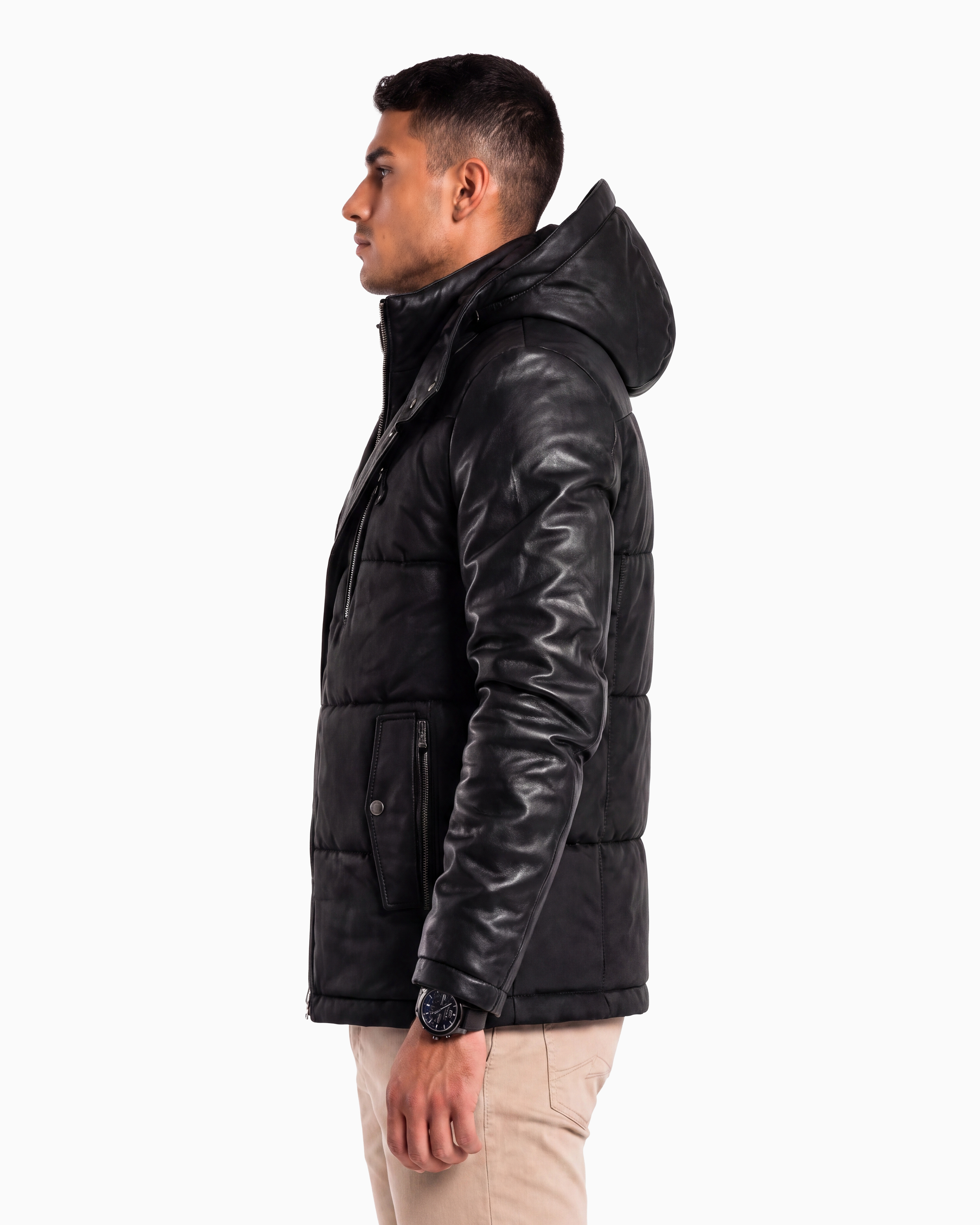 Adamo Leather Sleeves Parka-thumbmail-3