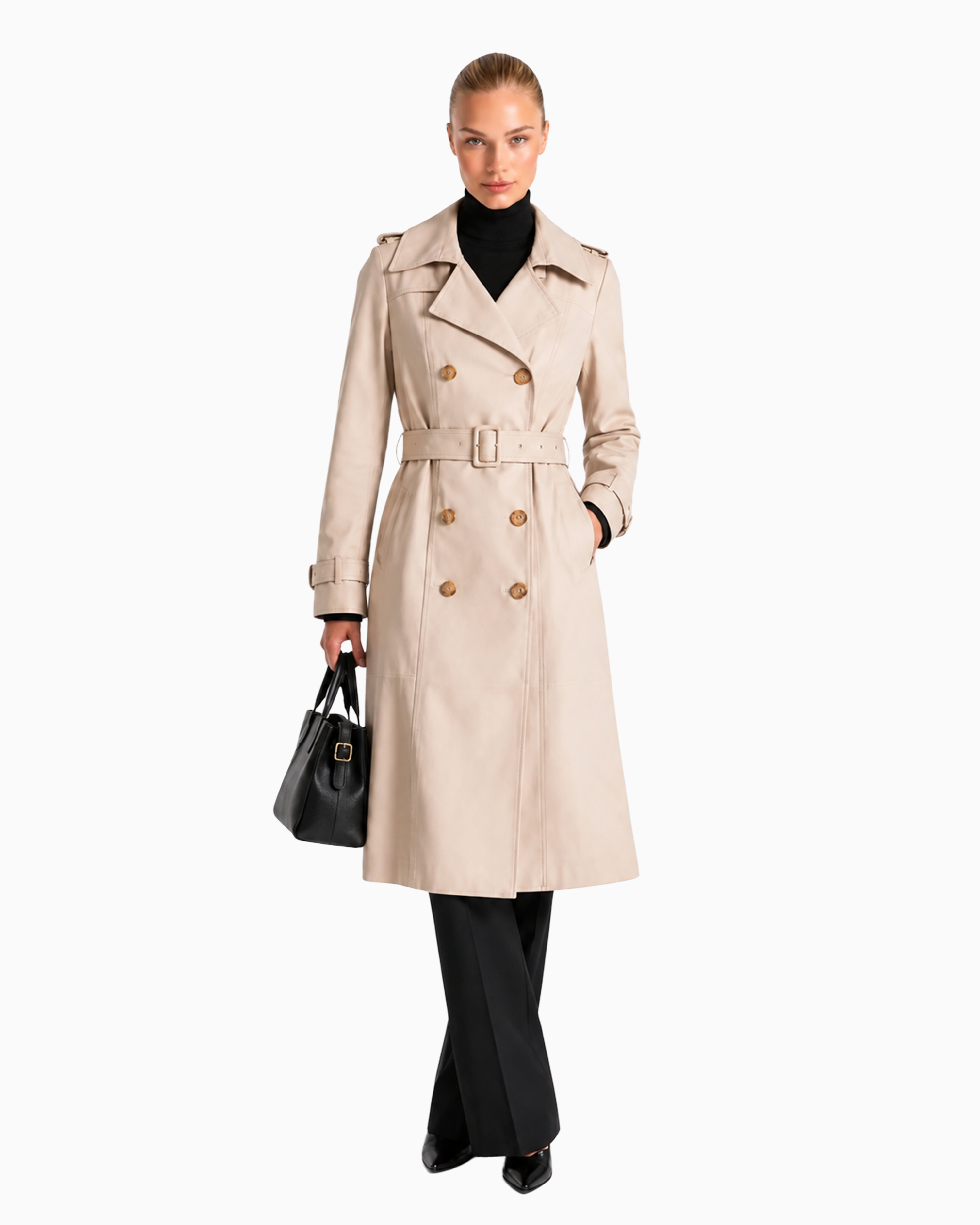 Adèle Leather Trench Coat
