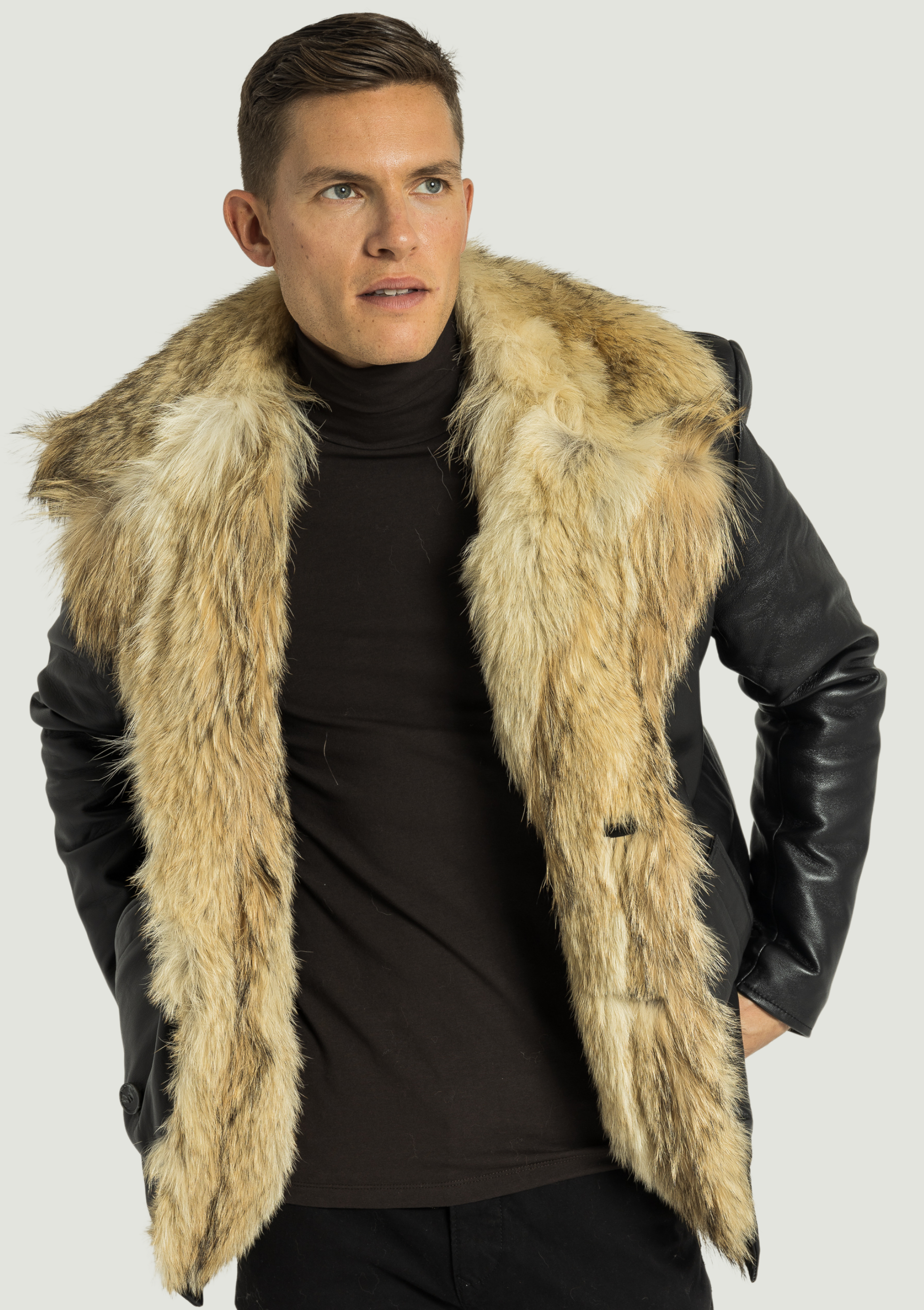 Marvin Leather Jacket with Natural Fur-thumbmail-7