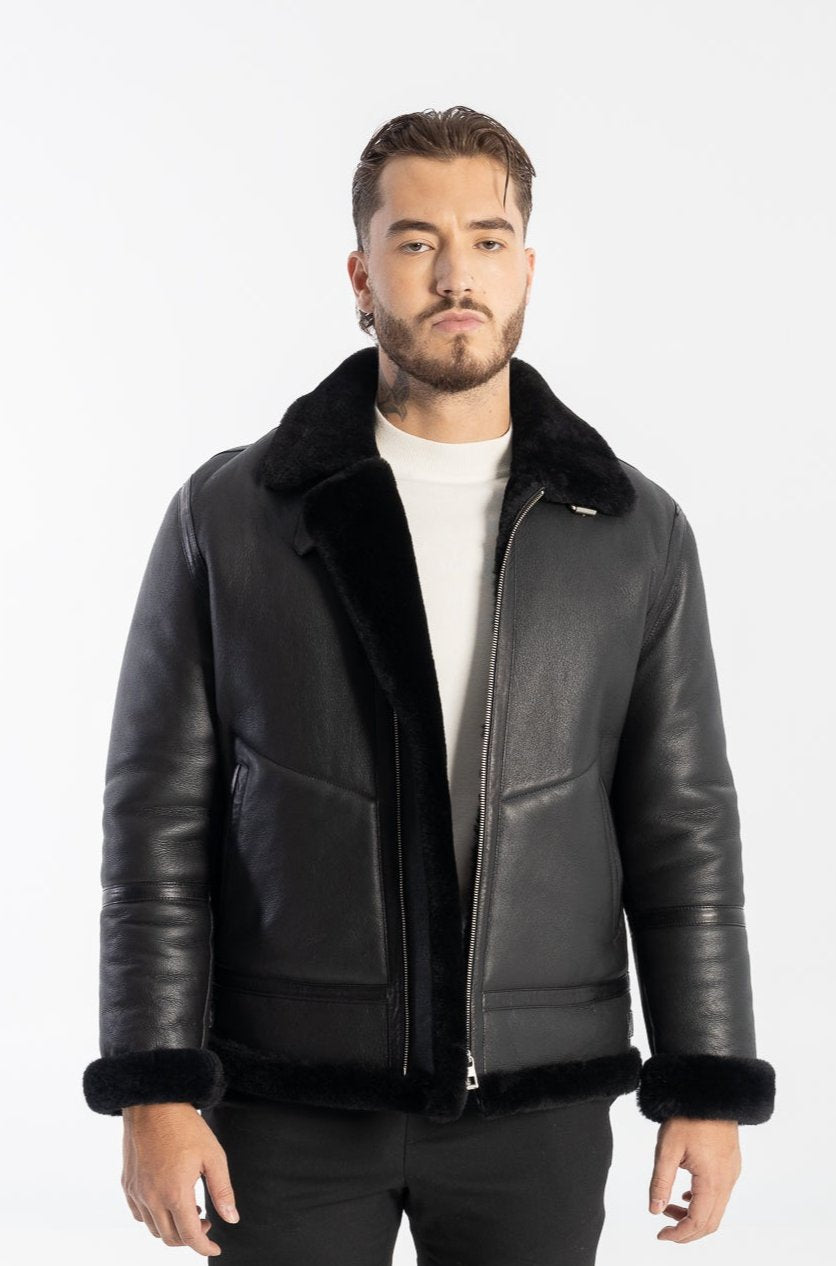 CONOR MEN'S SHEARLING MOTO JACKET