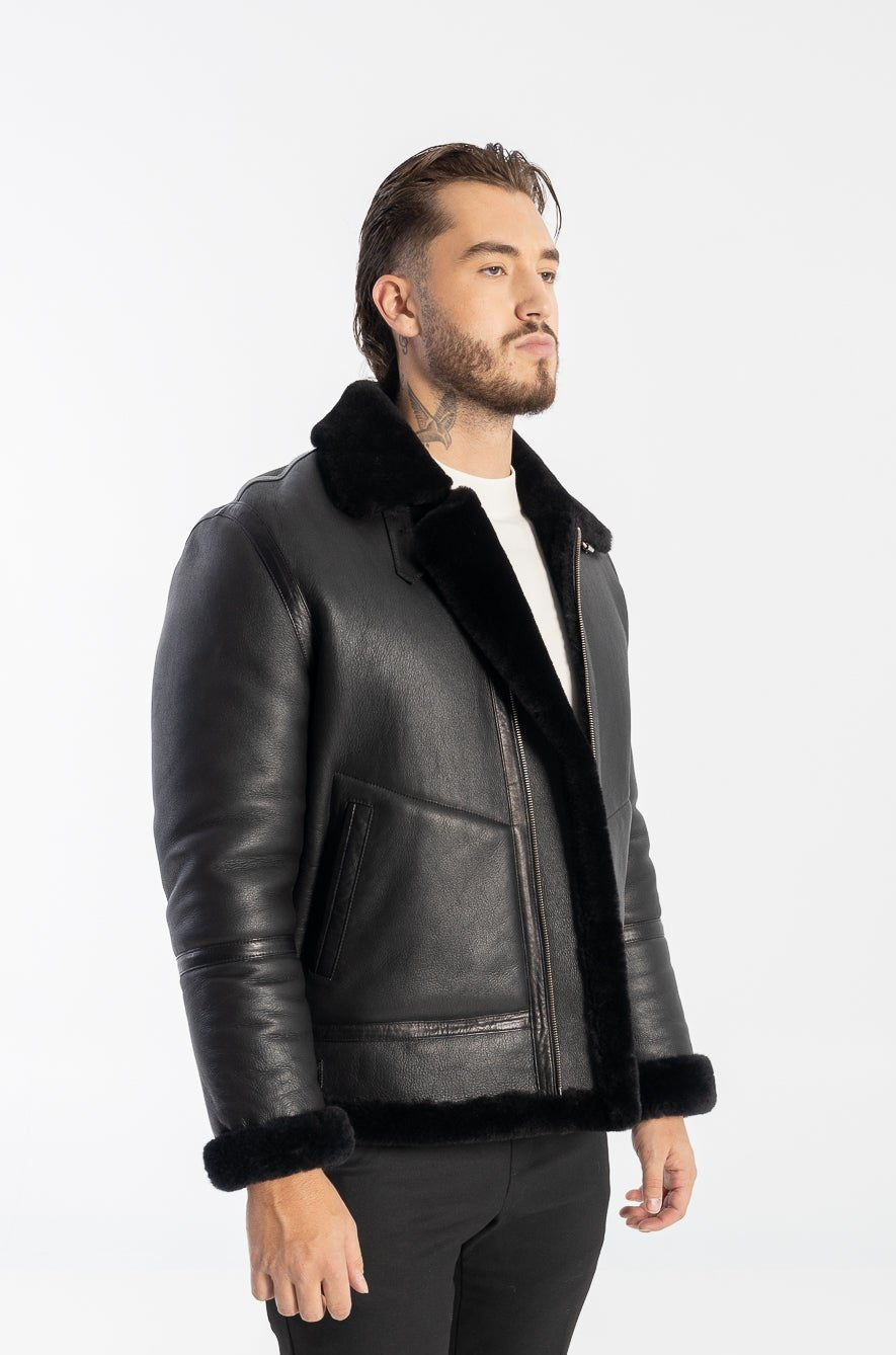 CONOR MEN'S SHEARLING MOTO JACKET