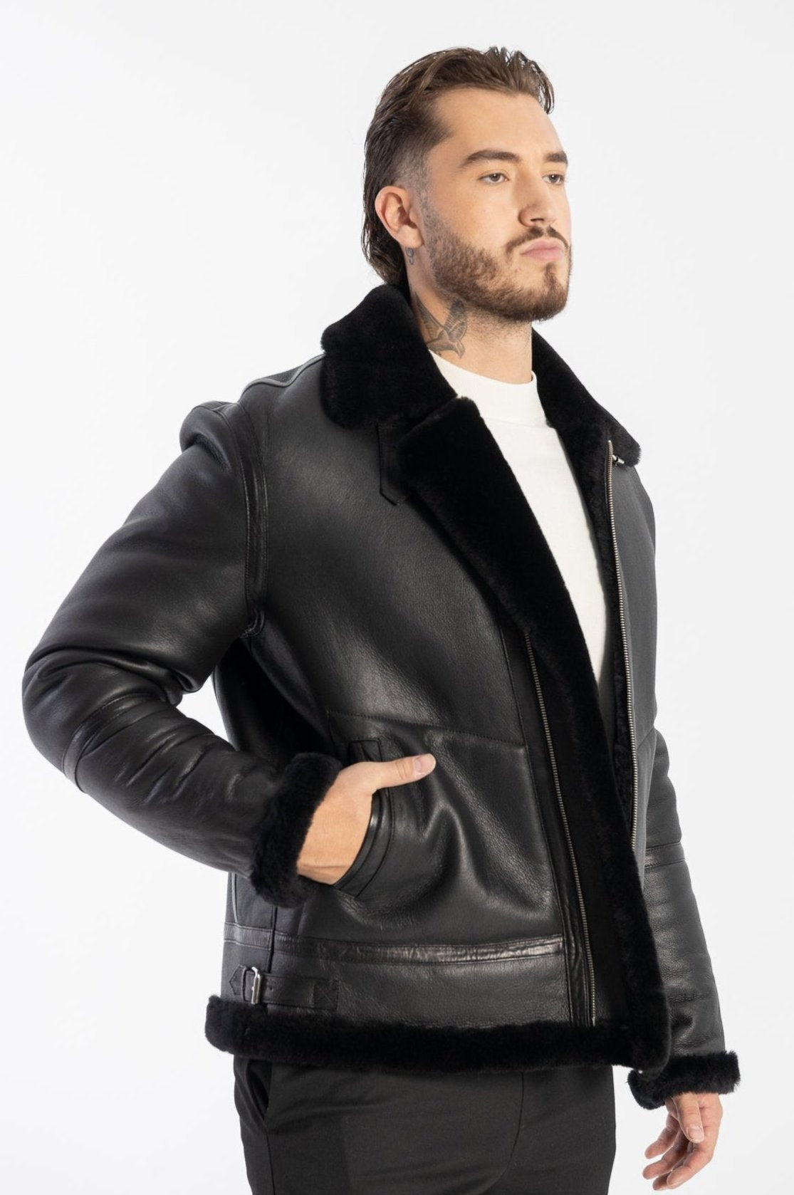 CONOR MEN'S SHEARLING MOTO JACKET