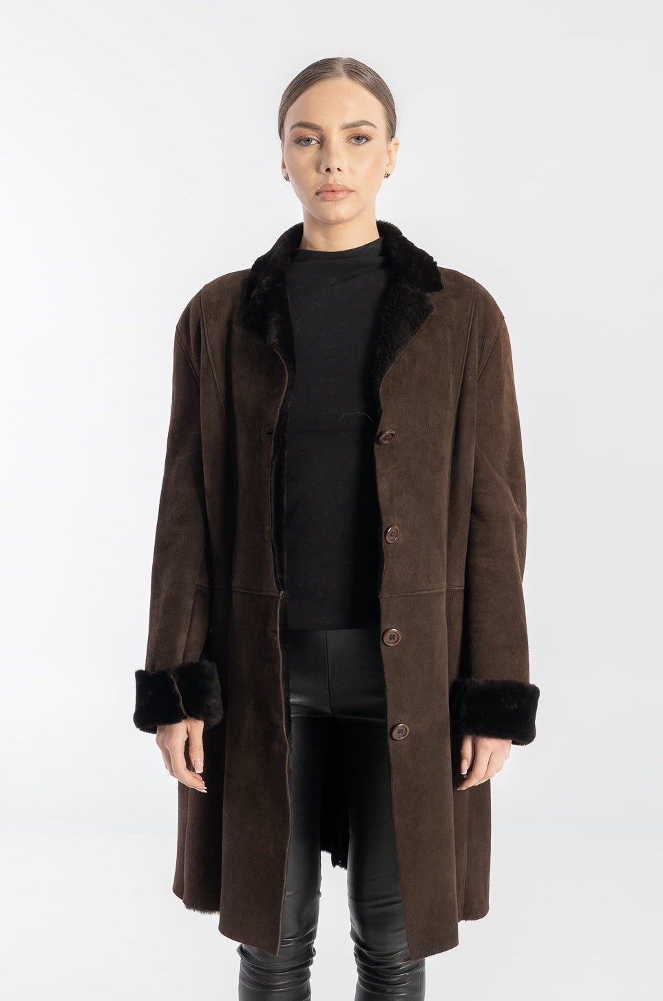 Maria The Exclusive Shearling Trench Coat-thumbmail-2