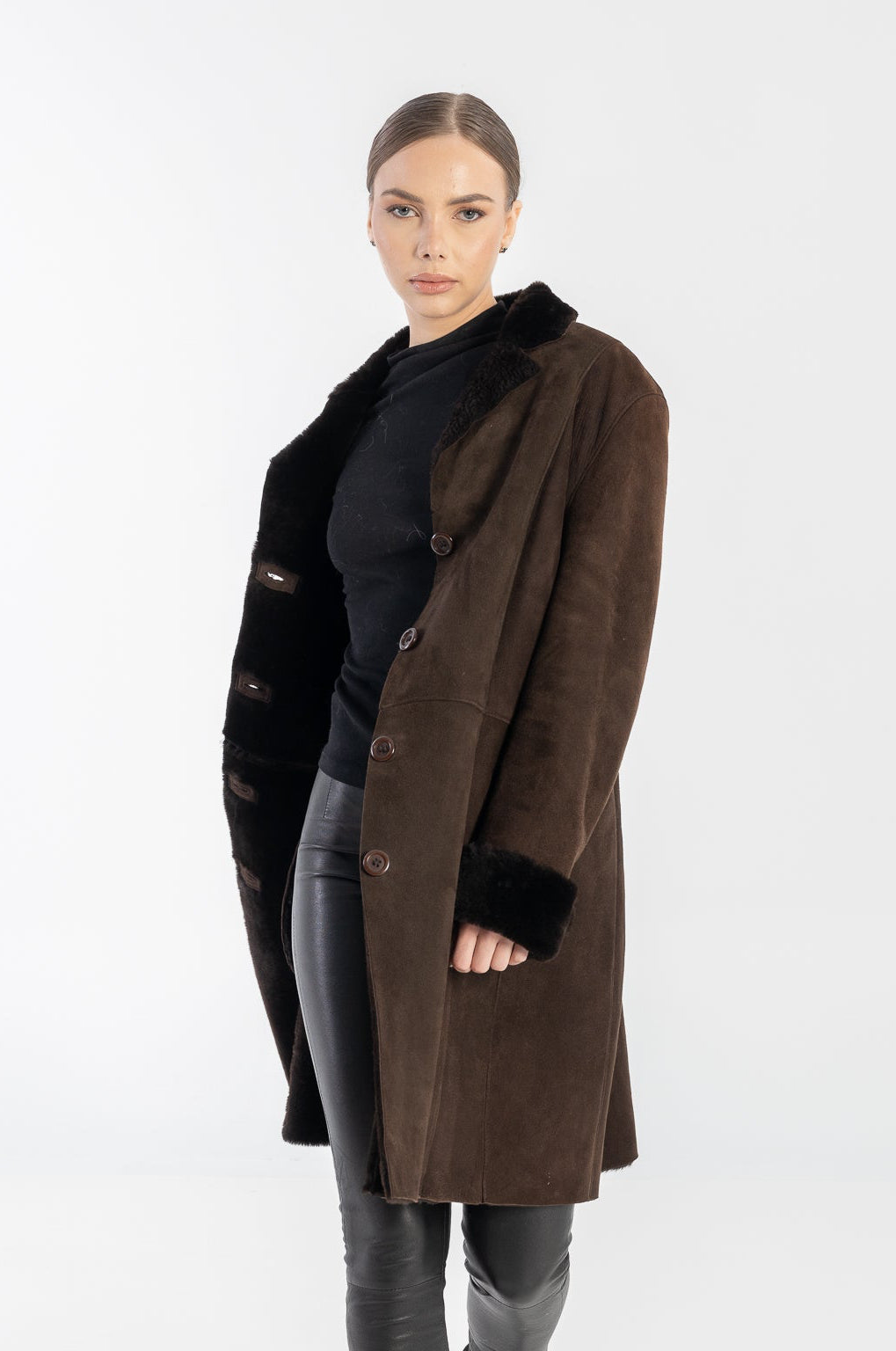 Maria The Exclusive Shearling Trench Coat-thumbmail-5