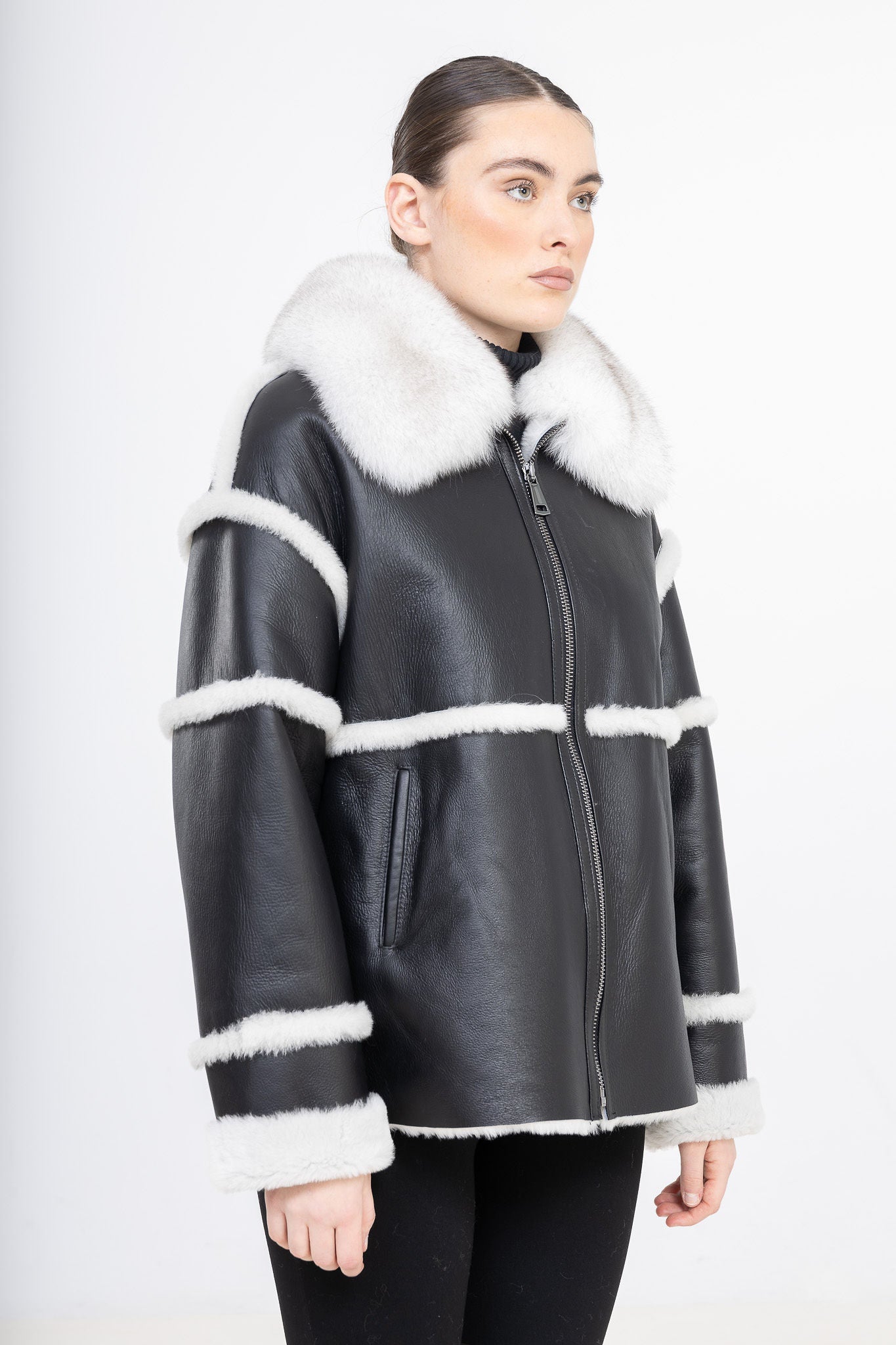 Eliana Leather Shearling White Fur-thumbmail-3