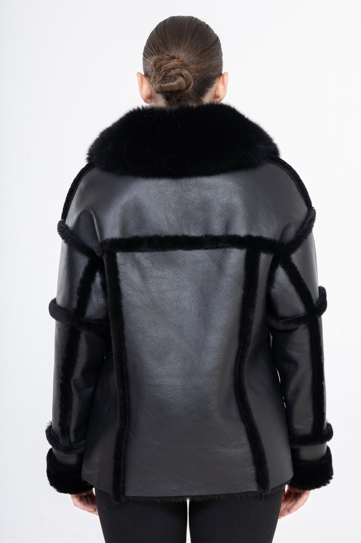 Eliana Black Shearling Jacket-thumbmail-3