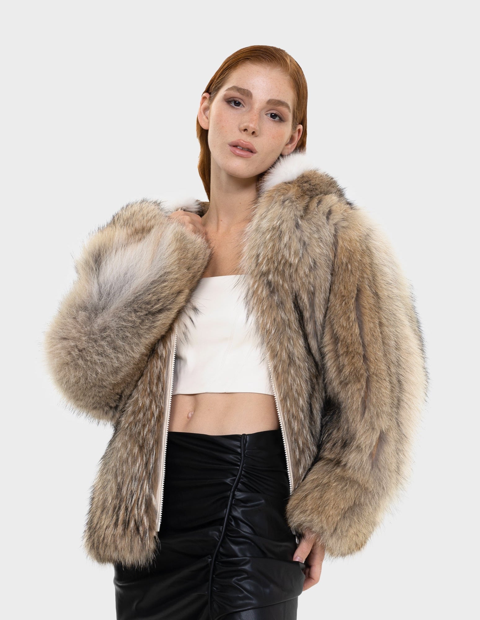 Evelyn Natural Fur Coat-thumbmail-4