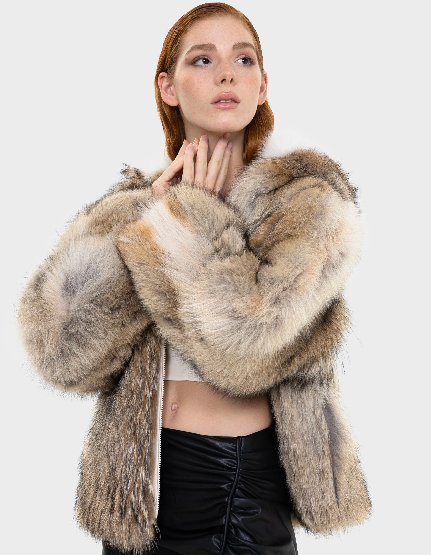 Evelyn Natural Fur Coat-thumbmail-2