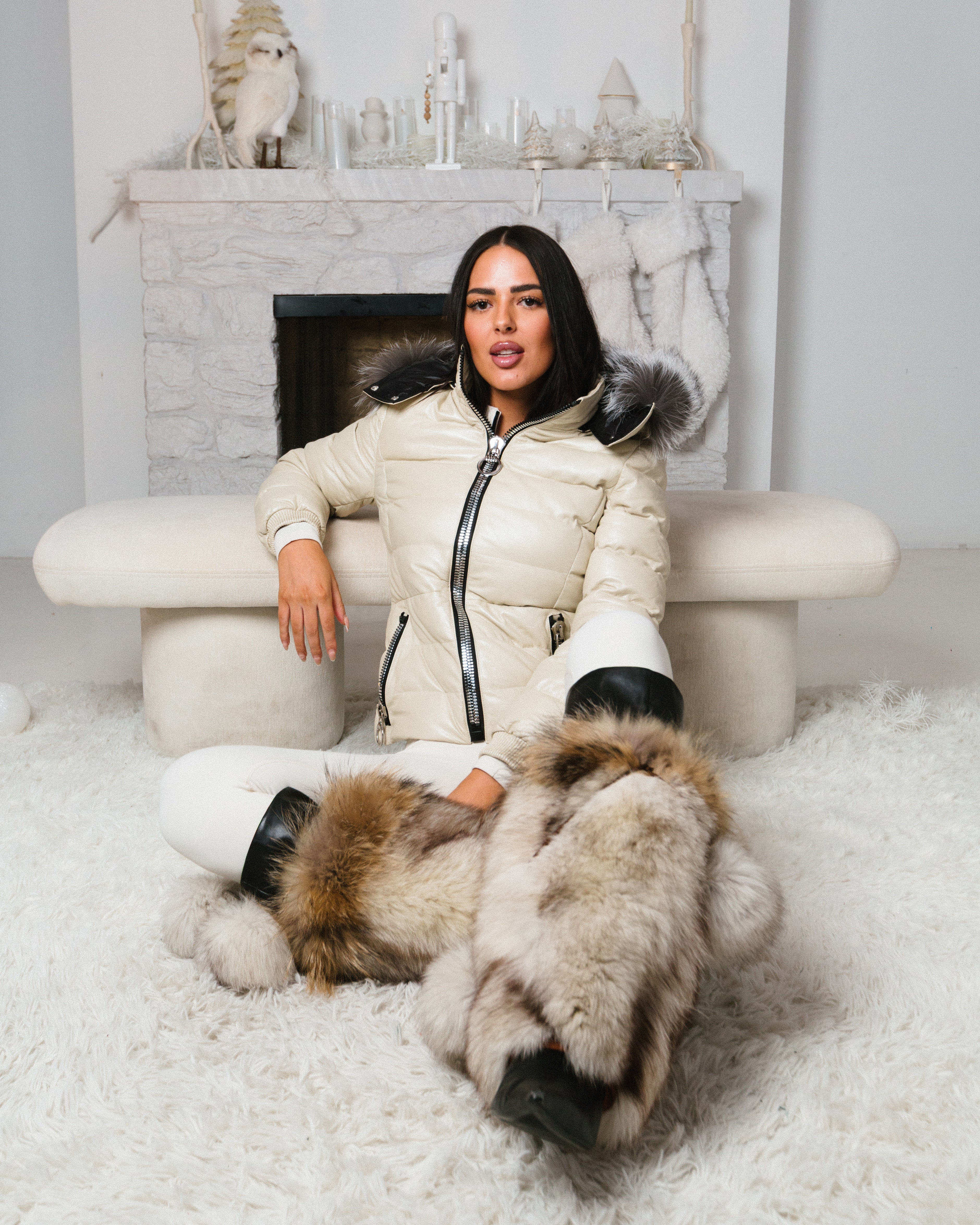 Leslie Leather Parka – Silver Fox-thumbmail-2
