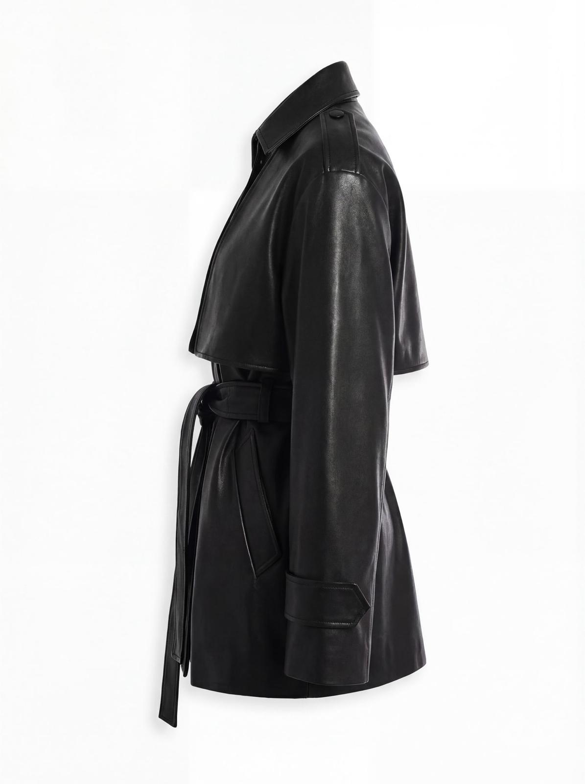 Monaco Leather Trench Coat-thumbmail-9