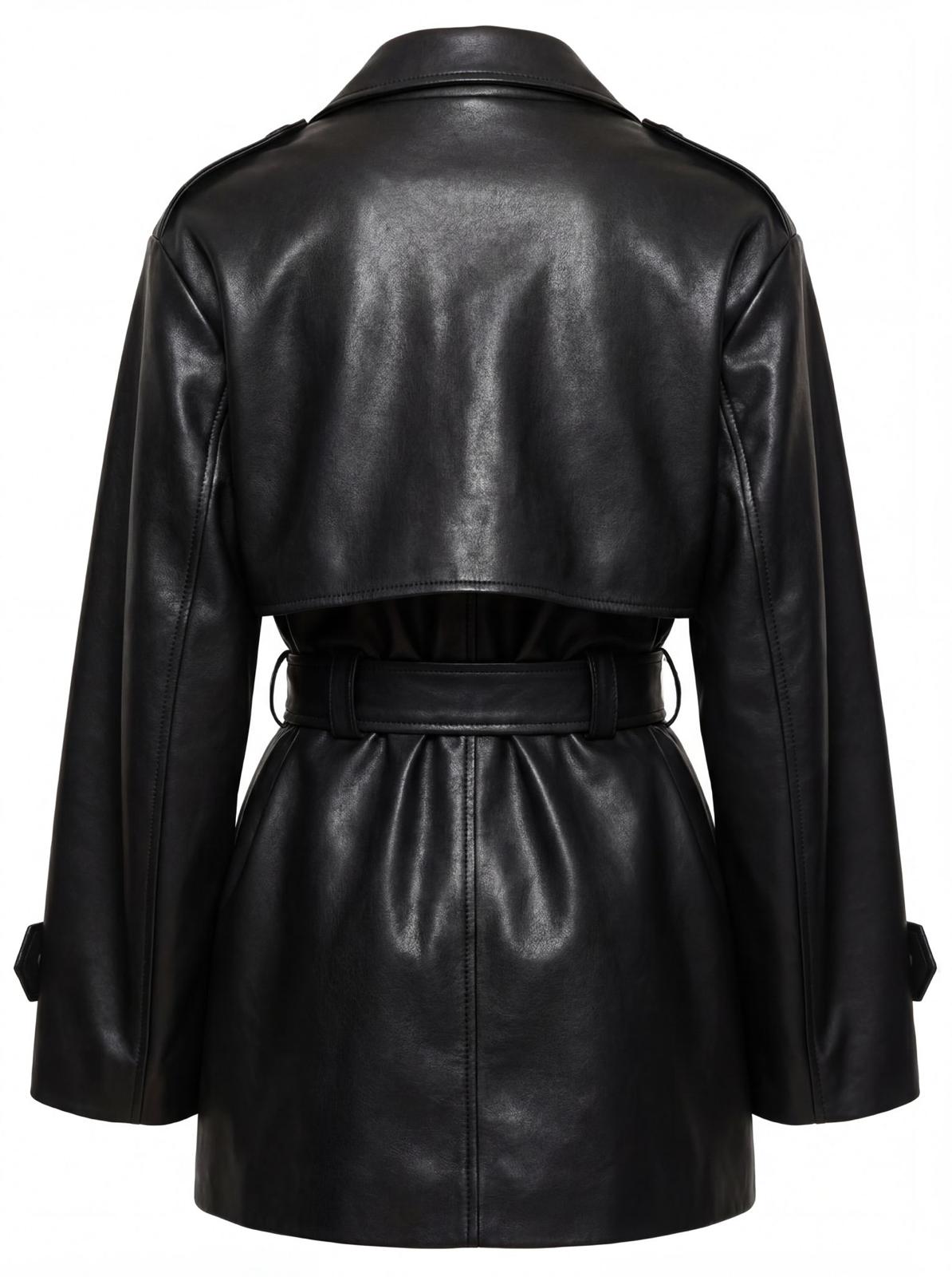 Monaco Leather Trench Coat-thumbmail-4