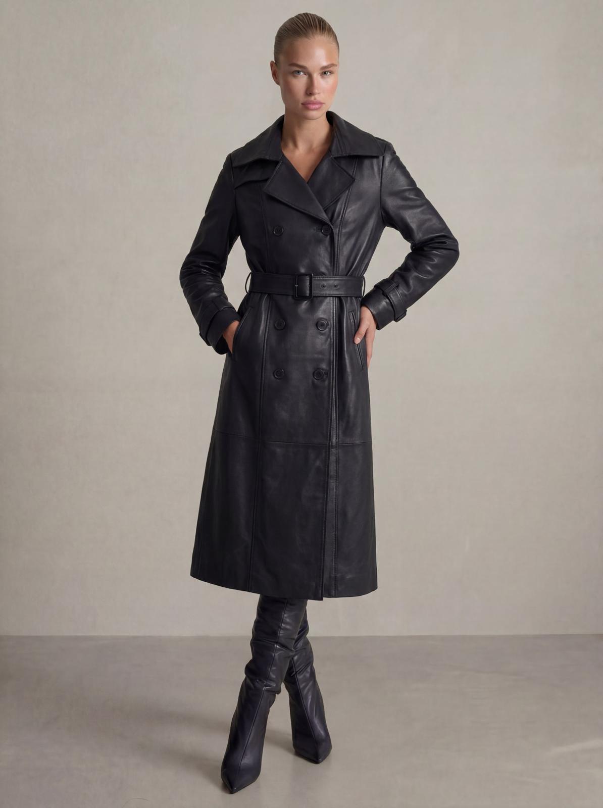 ELODIE LEATHER TRENCH COAT-thumbmail-1
