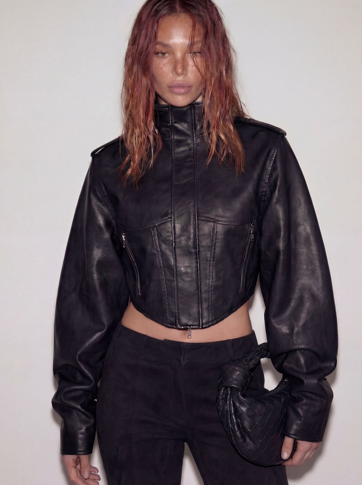Xena Cropped leather jacket-4