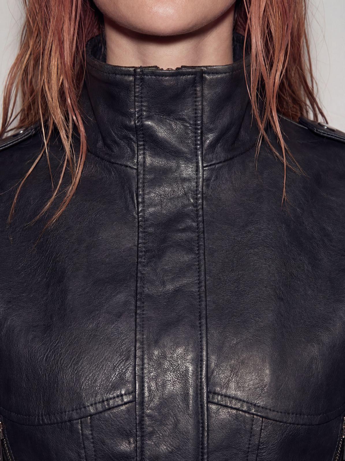 Xena Cropped leather jacket-3