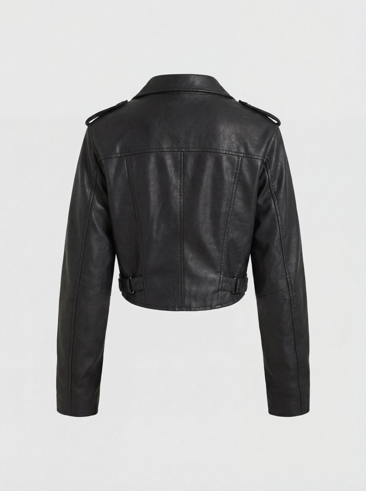 Xena Cropped leather jacket-5