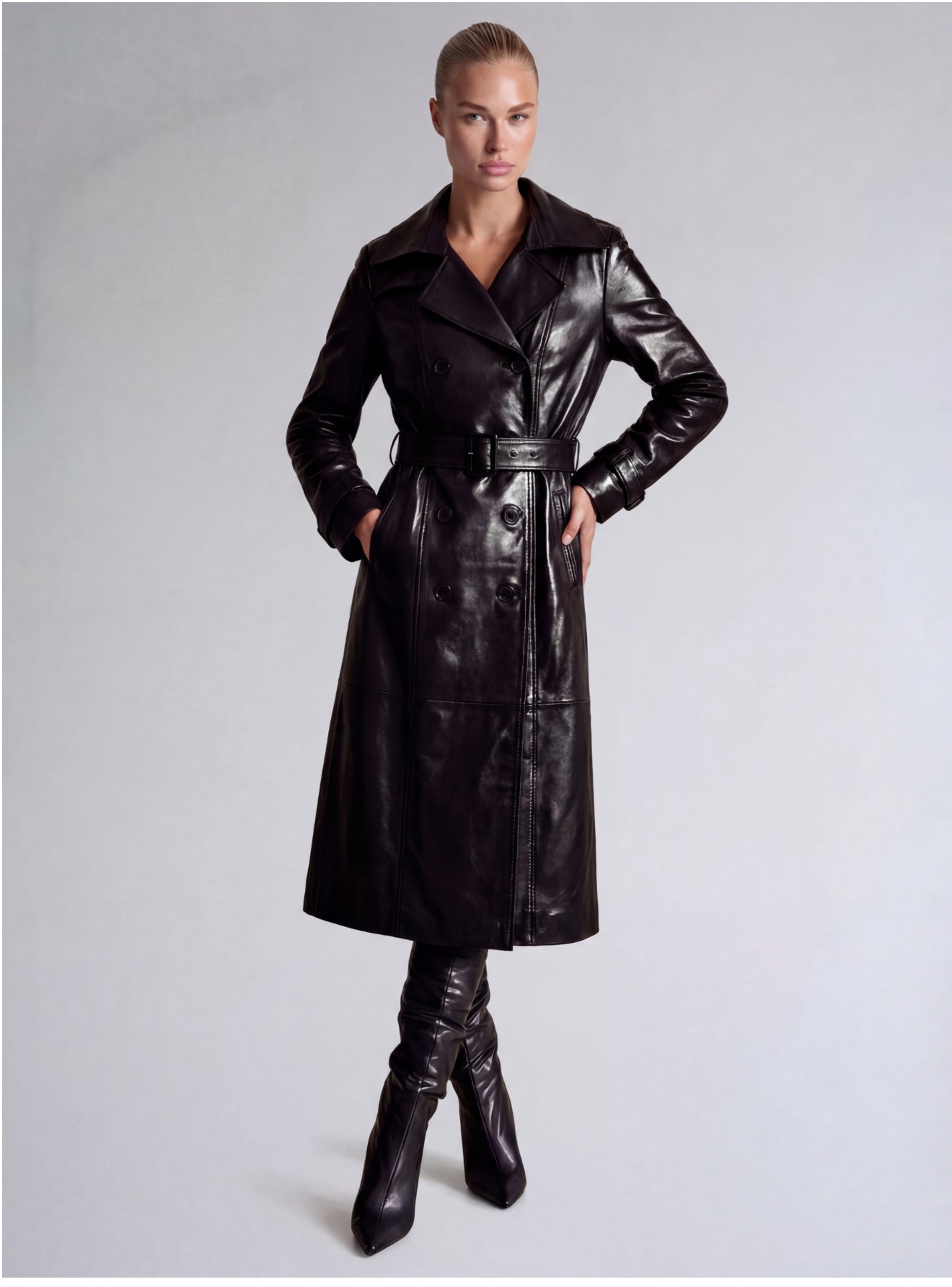 Elara Midlength Essential Leather Trench – Dimitri