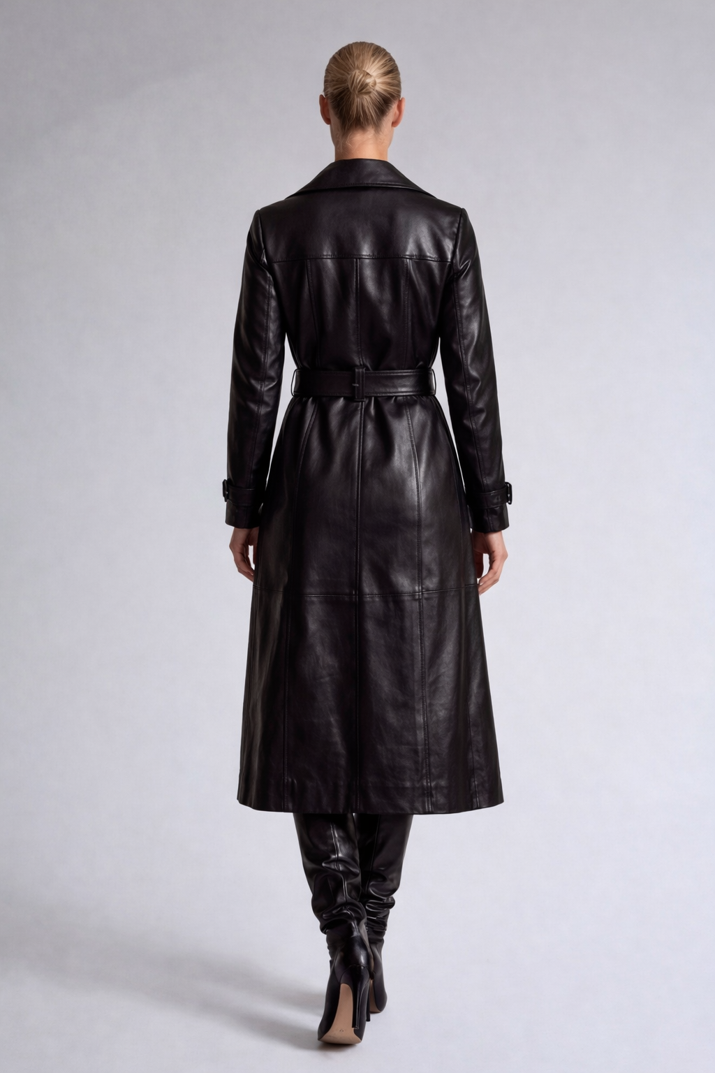 Elara Midlength Essential Leather Trench-3