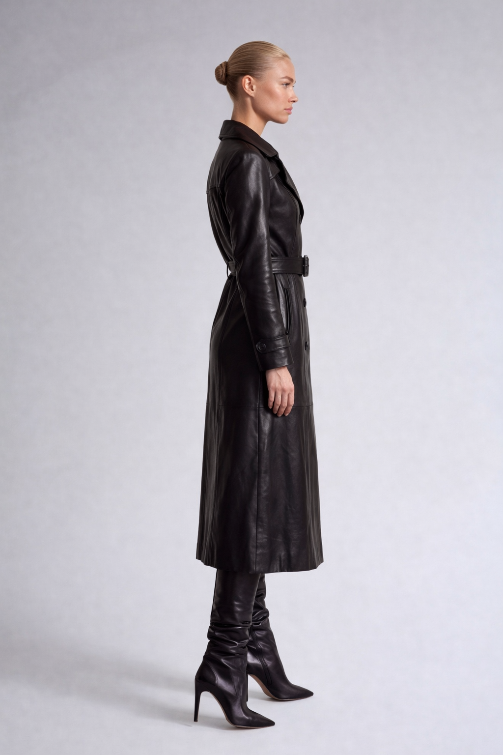 Elara Midlength Essential Leather Trench-2